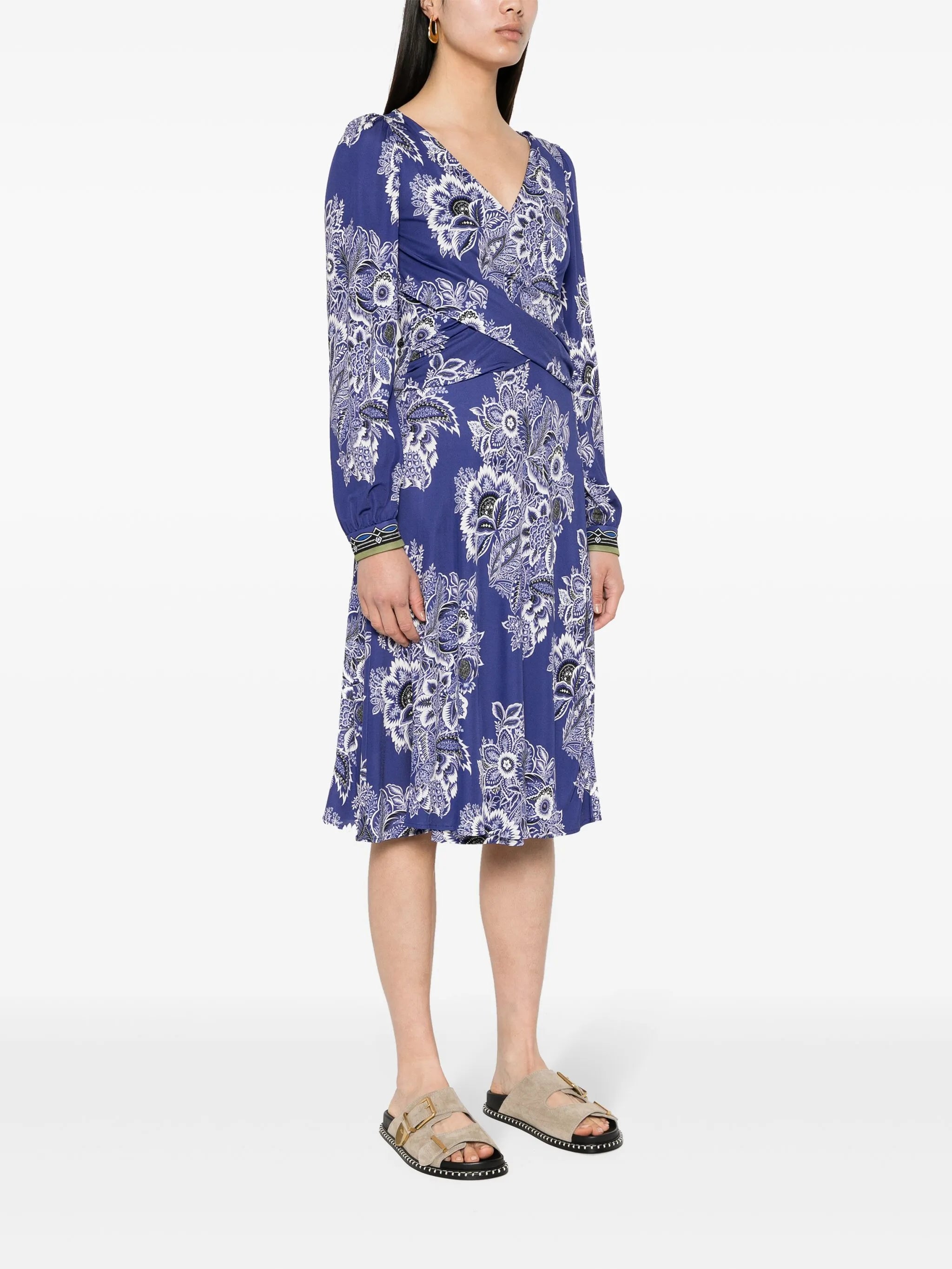 floral-print midi dress