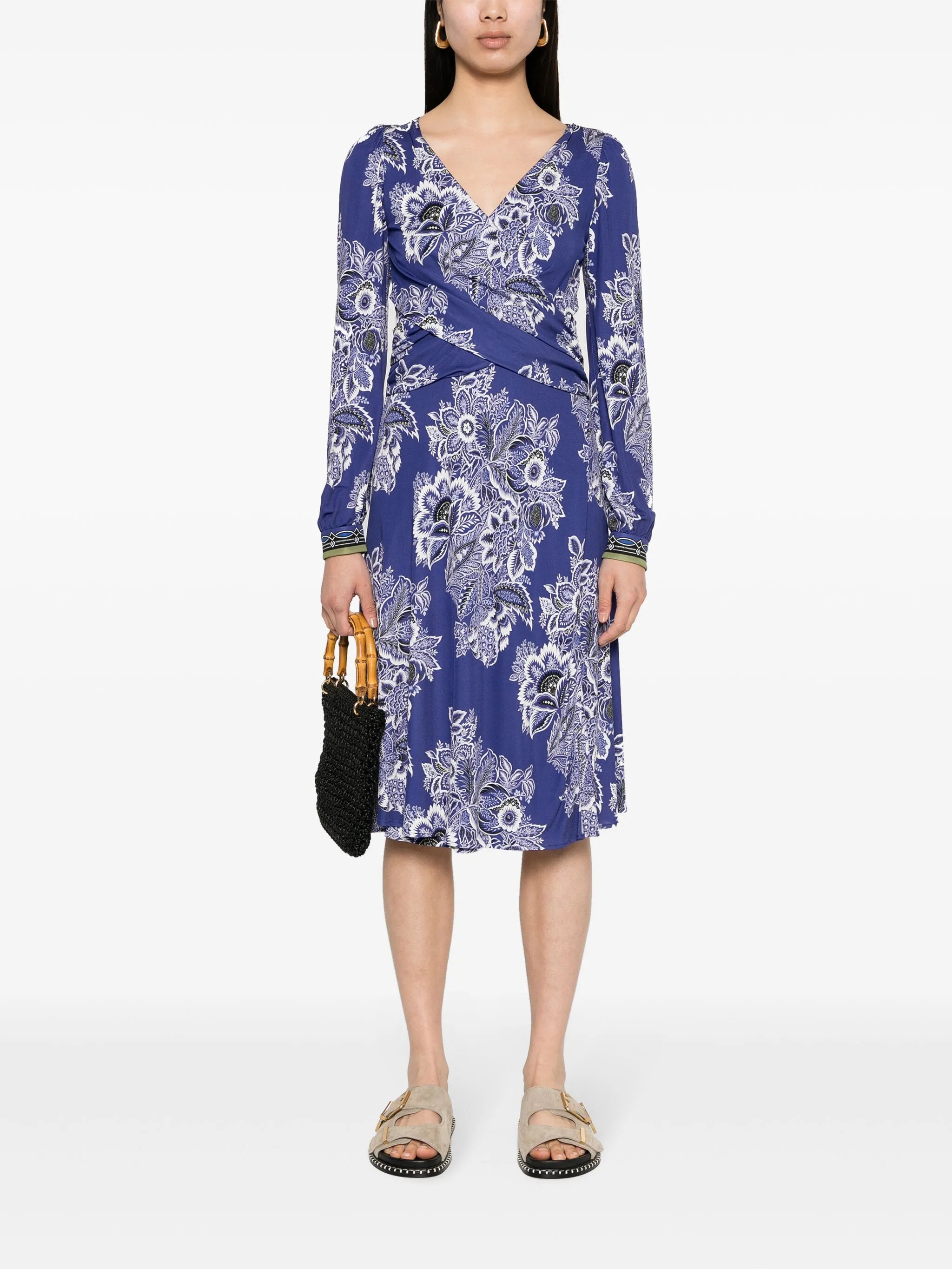 floral-print midi dress