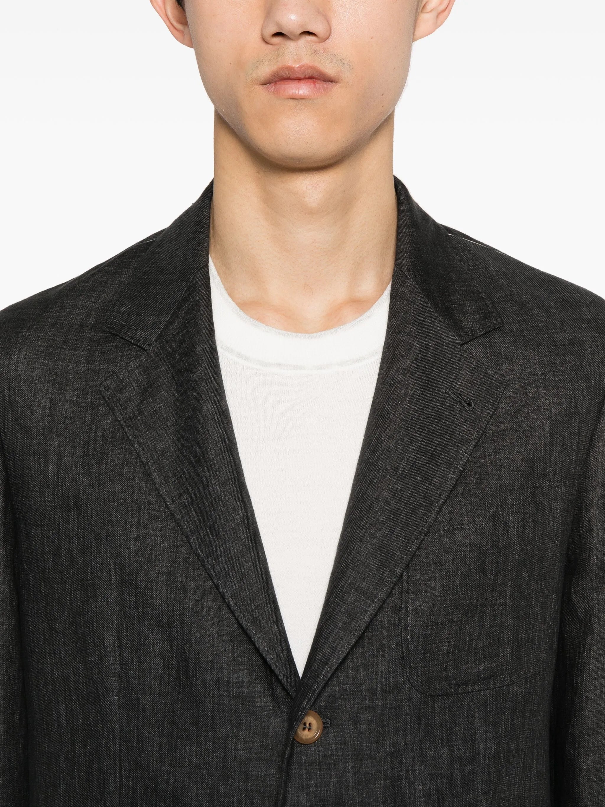 mélange single-breasted suit