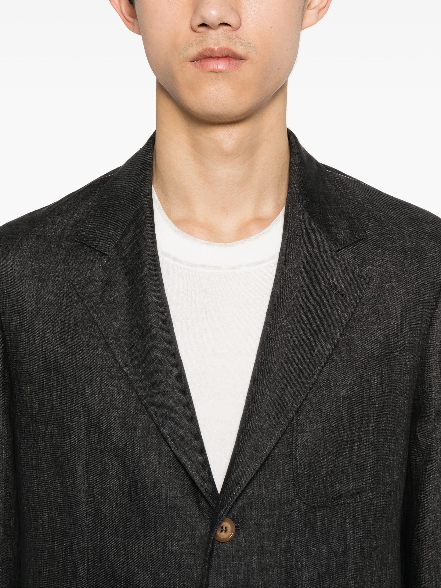 mélange single-breasted suit