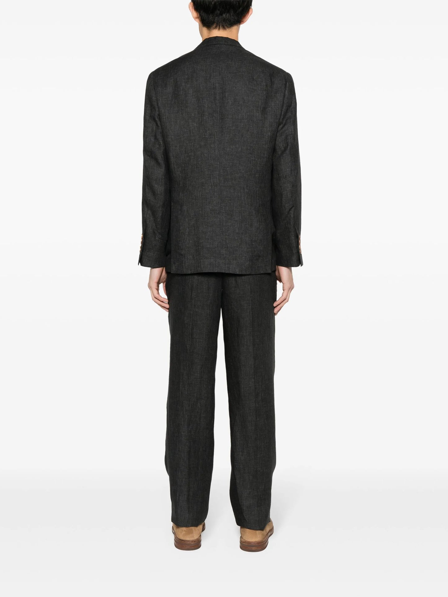 mélange single-breasted suit