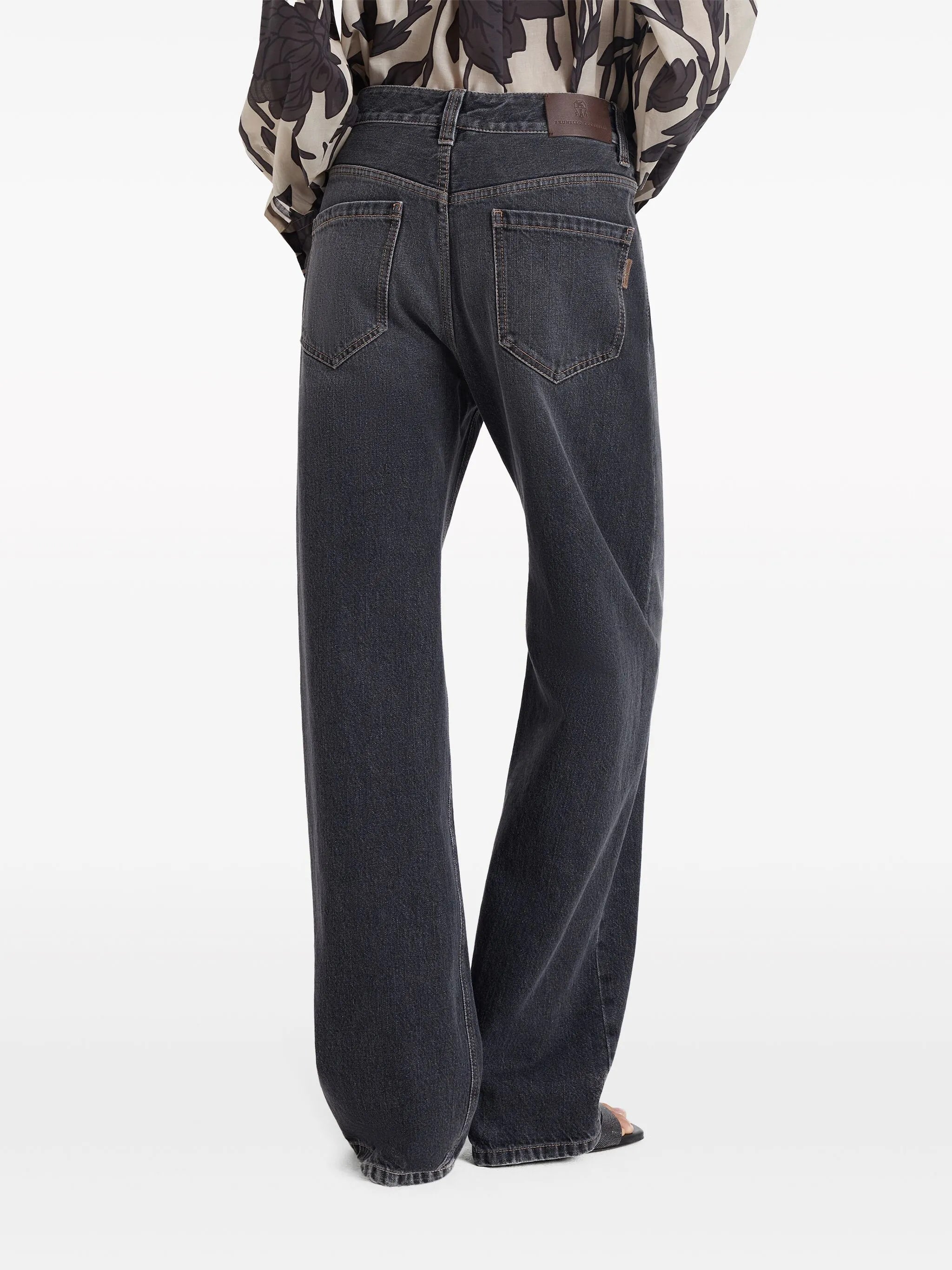 high-rise wide-leg jeans