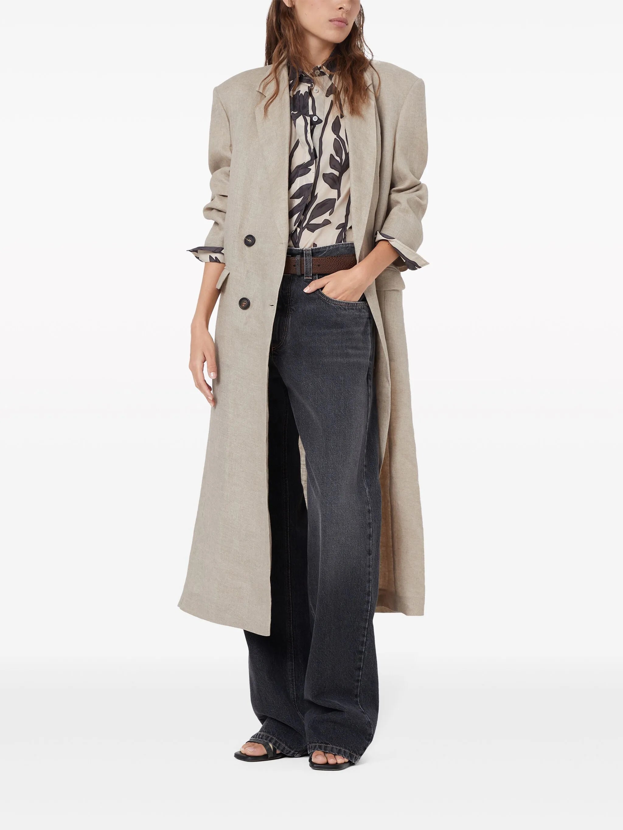 high-rise wide-leg jeans