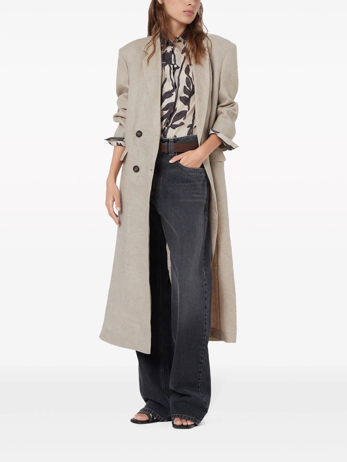 high-rise wide-leg jeans