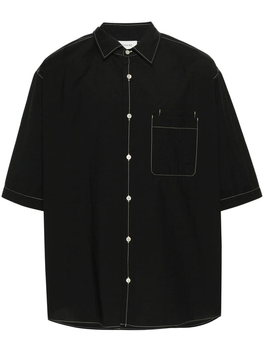 contrast-stitching shirt