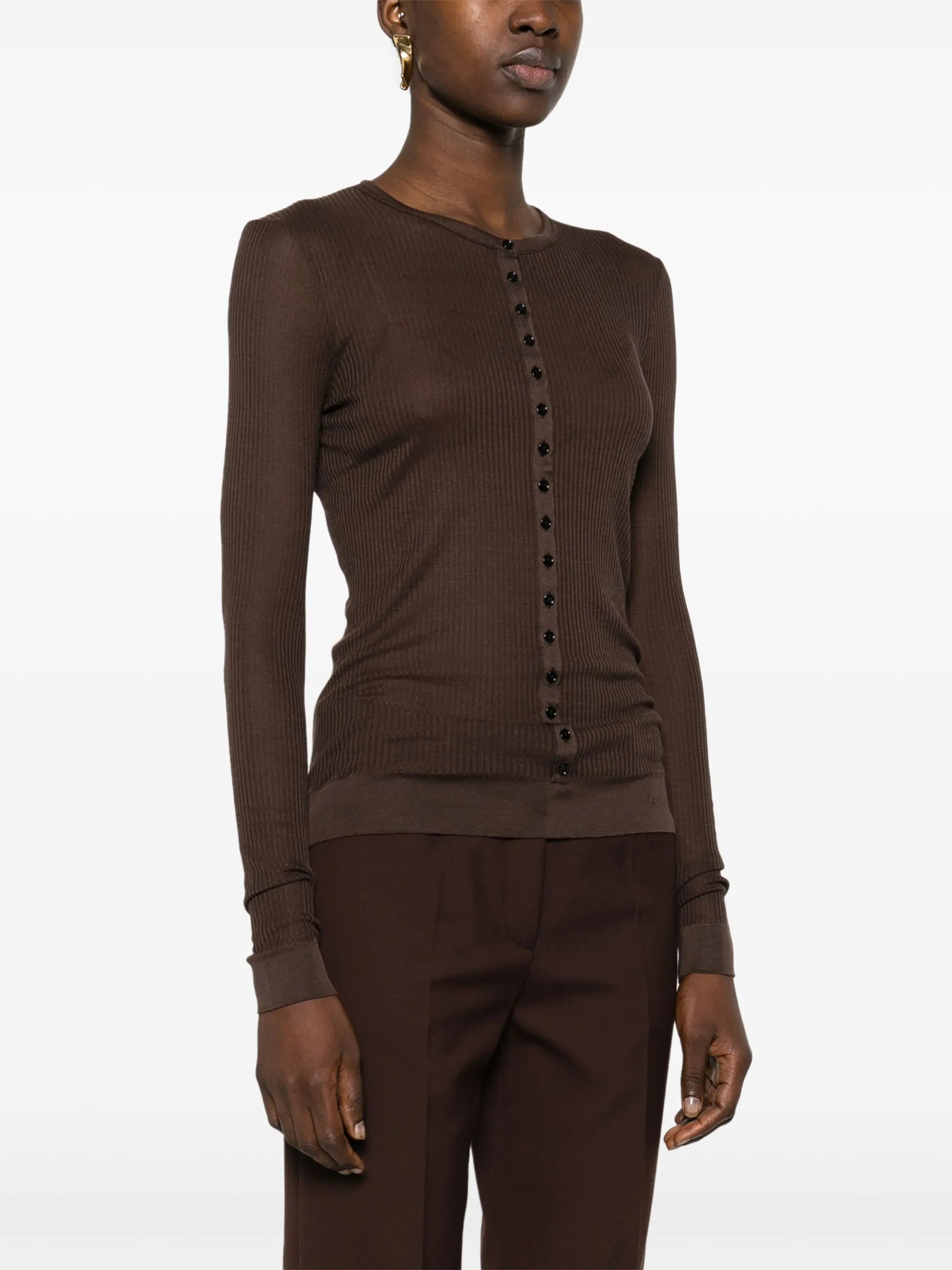 long-sleeve ribbed top