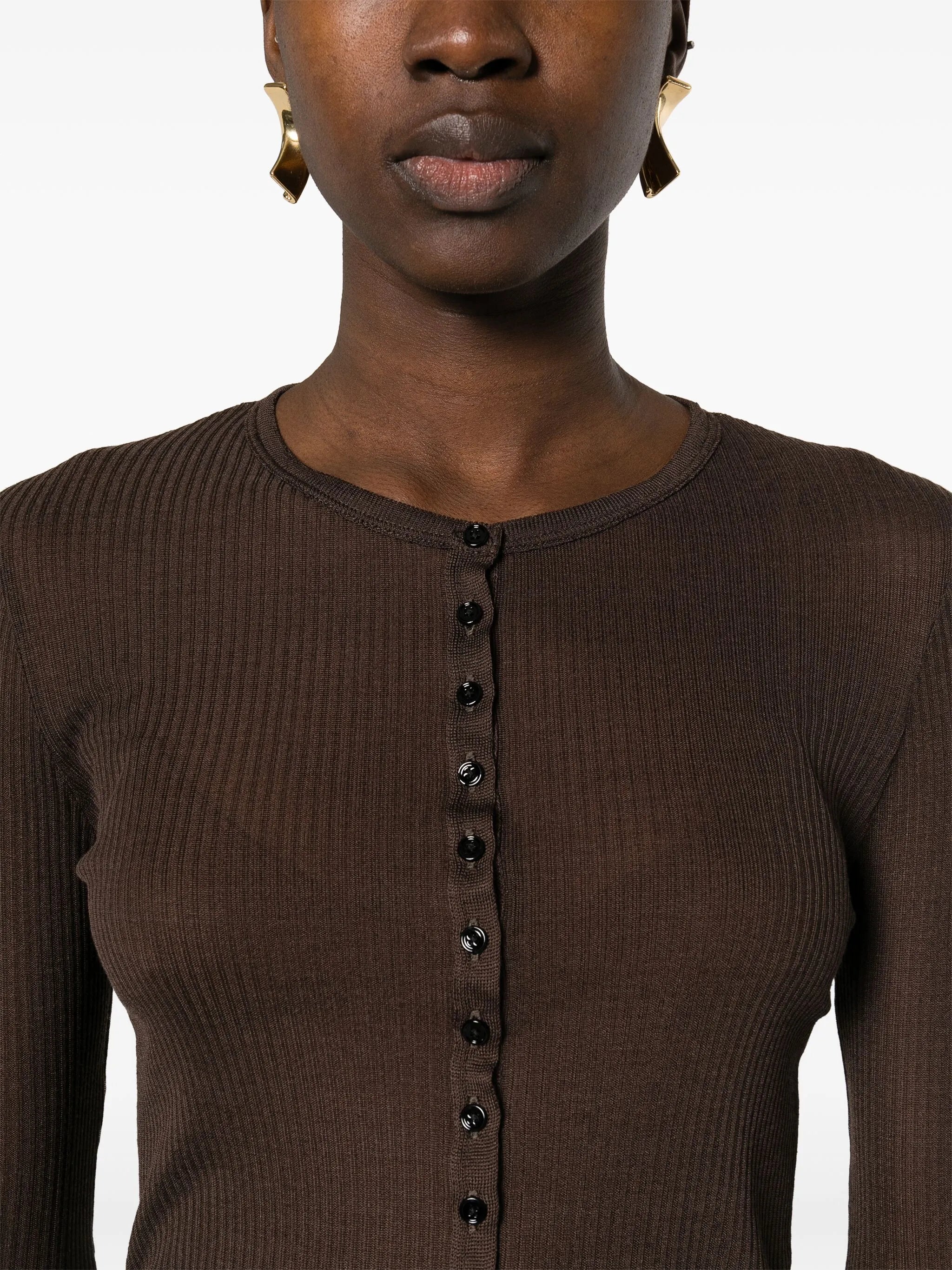 long-sleeve ribbed top