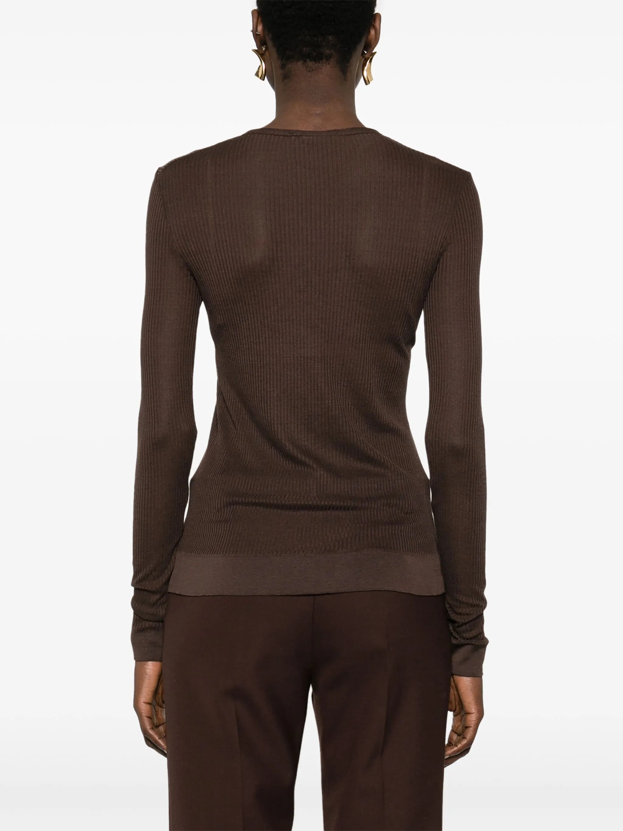 long-sleeve ribbed top