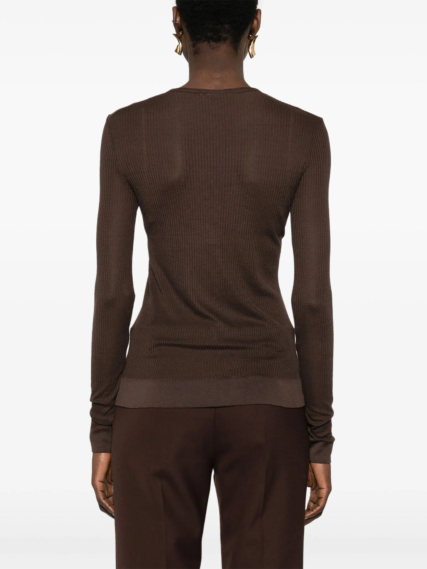 long-sleeve ribbed top