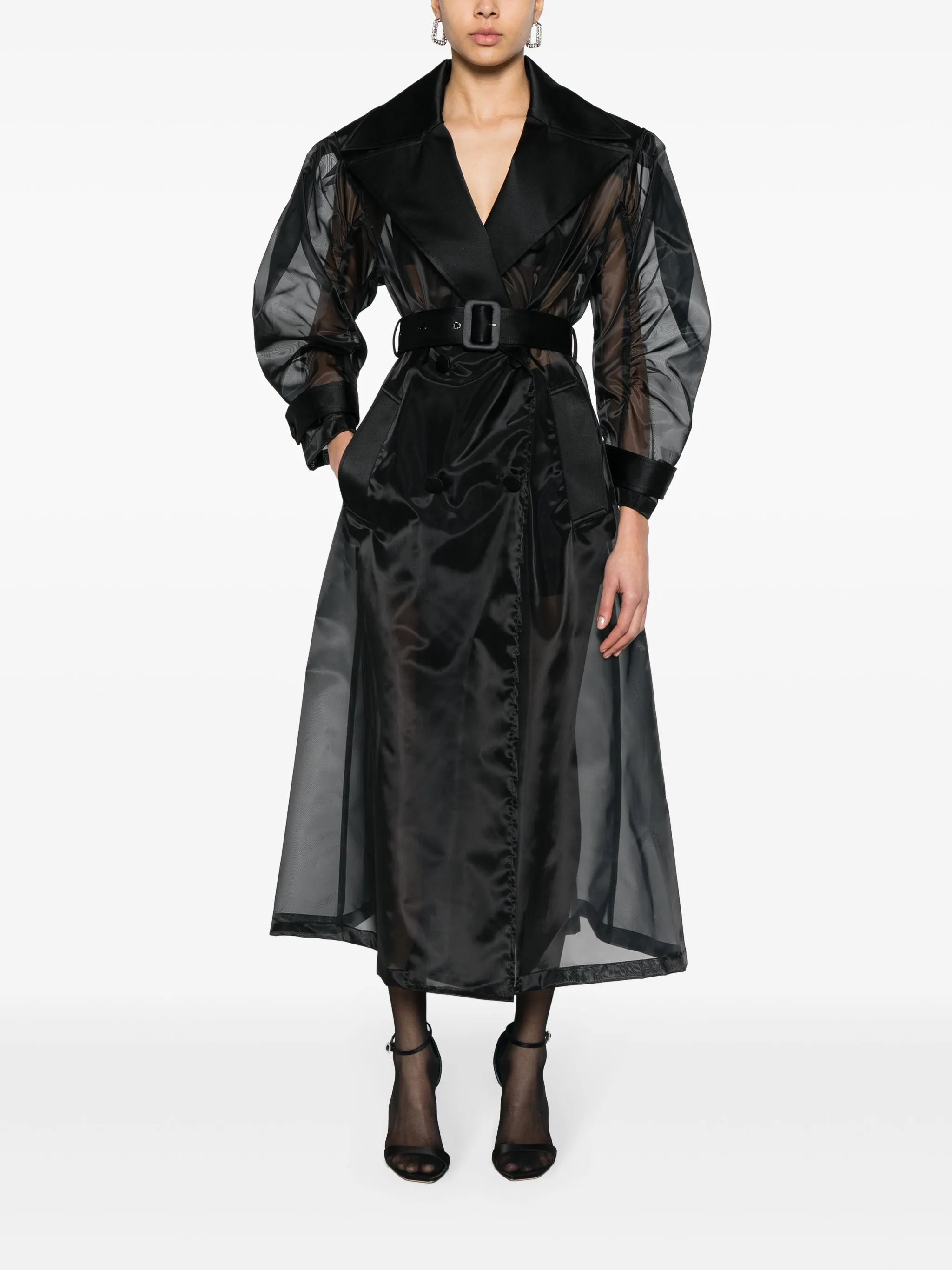double-breasted long coat