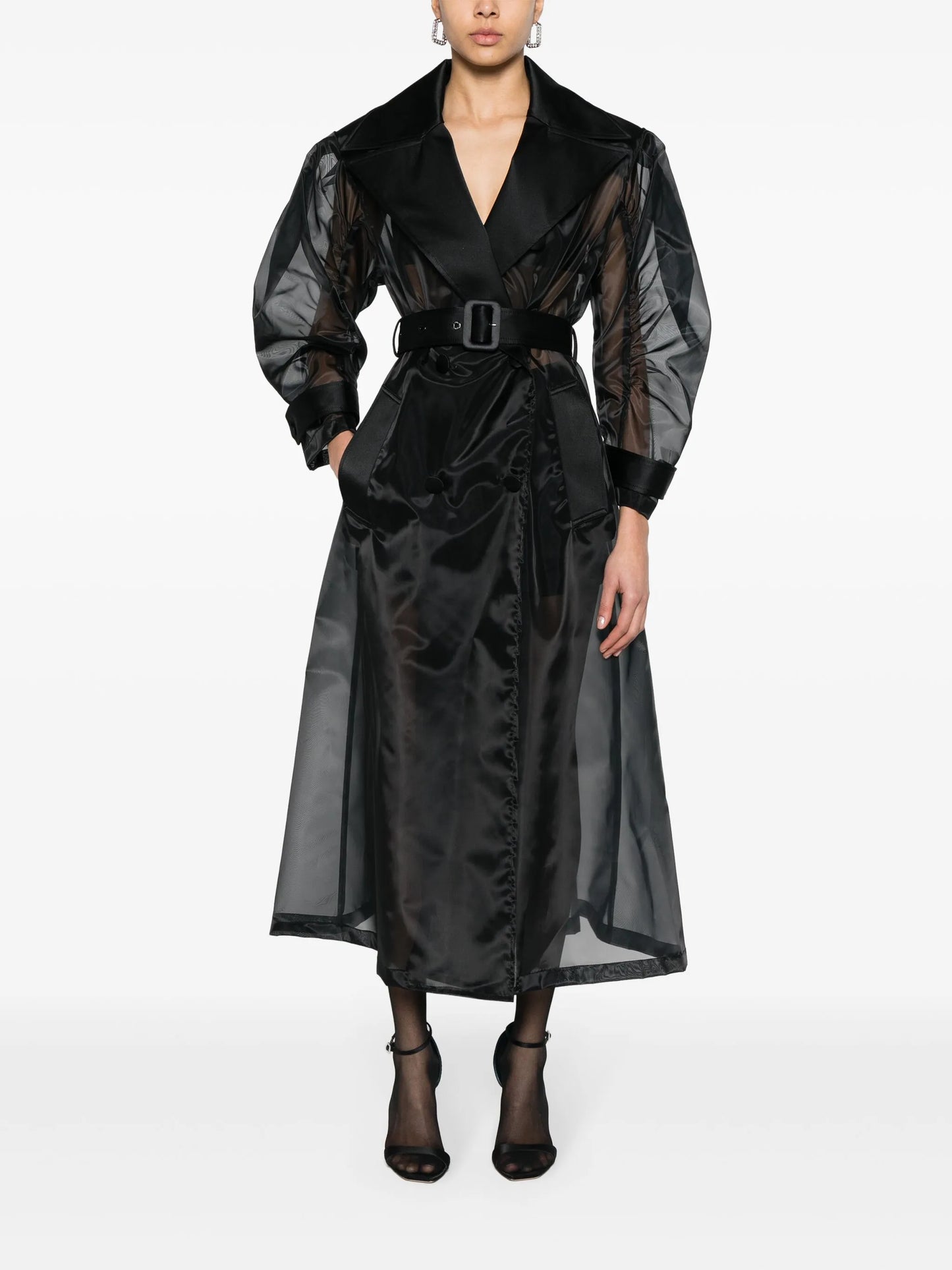 double-breasted long coat