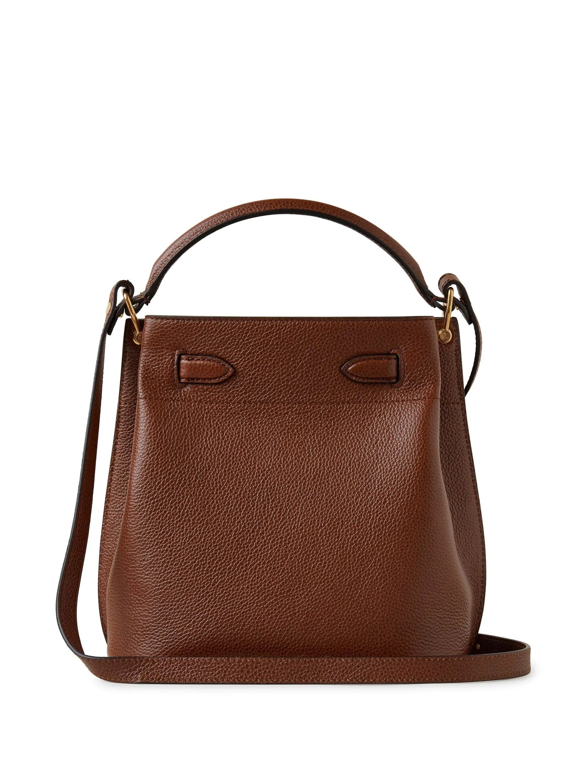 Islington bucket bag in oak two-tone small classic grain