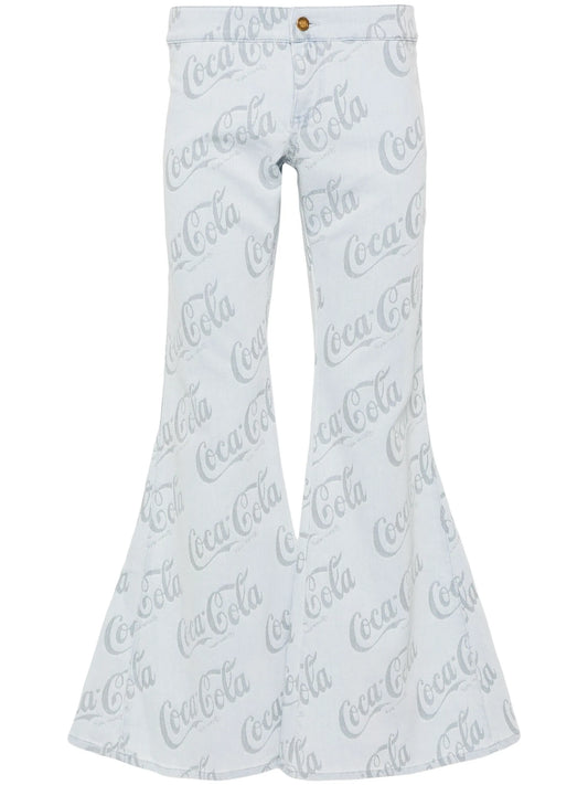 x Coca-Cola jacquard flared jeans