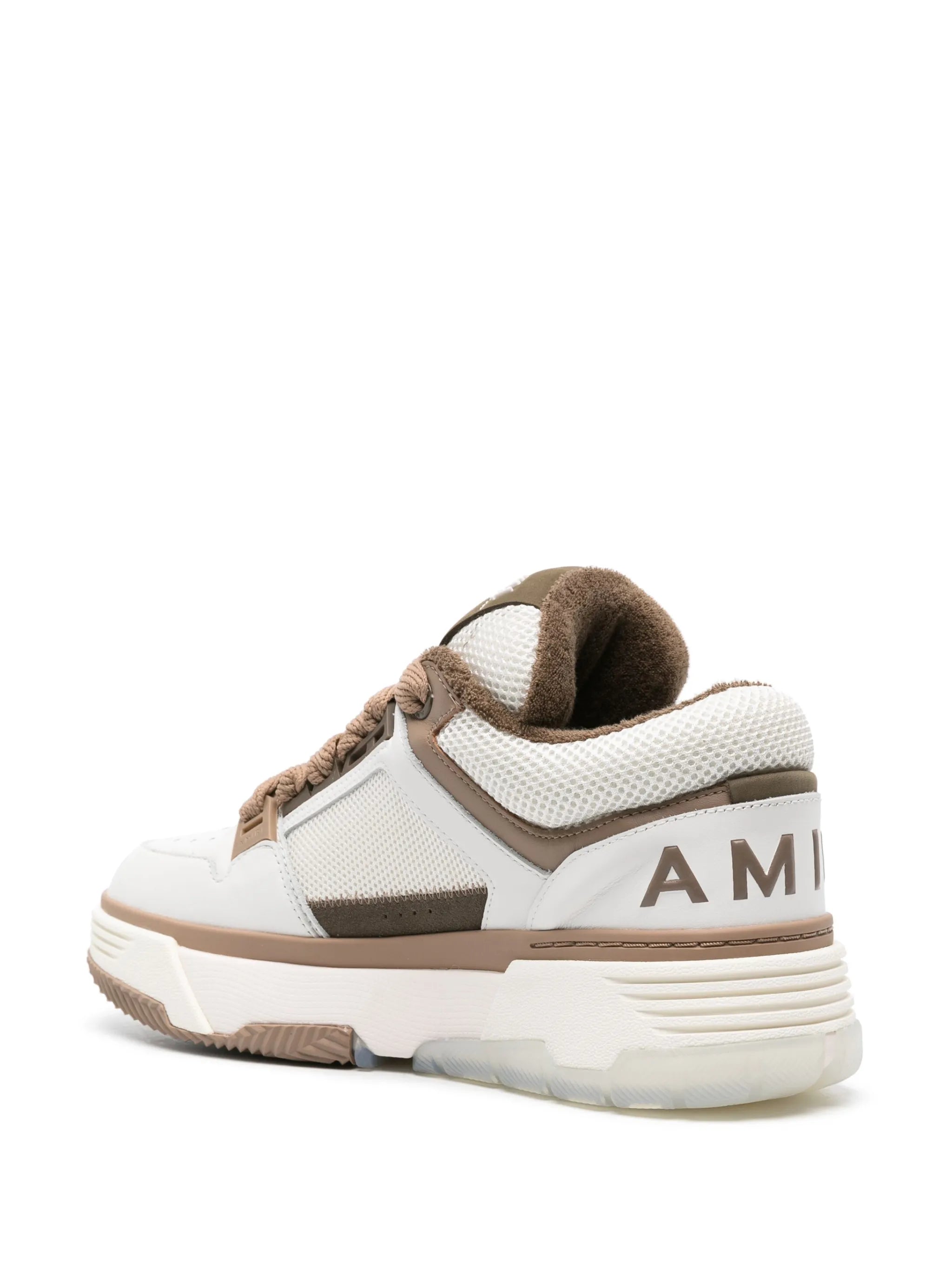 MA-1 leather chunky sneakers