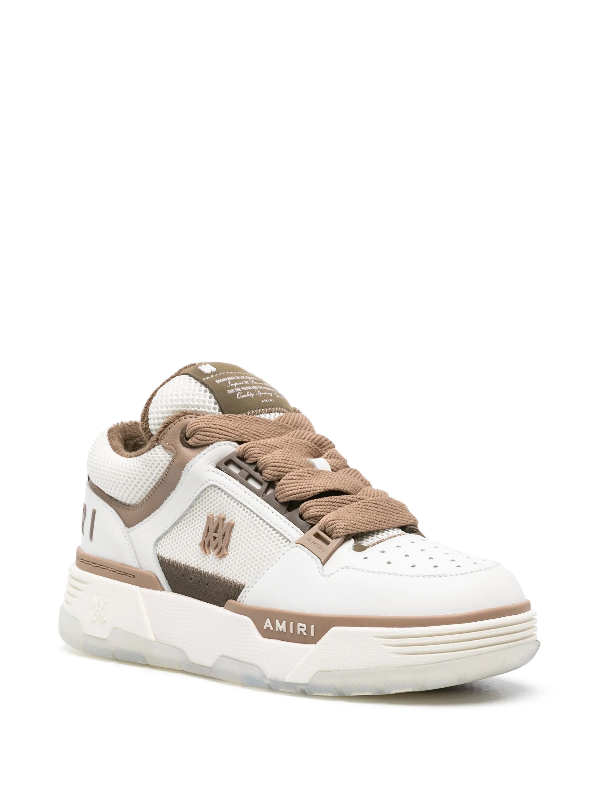 MA-1 leather chunky sneakers
