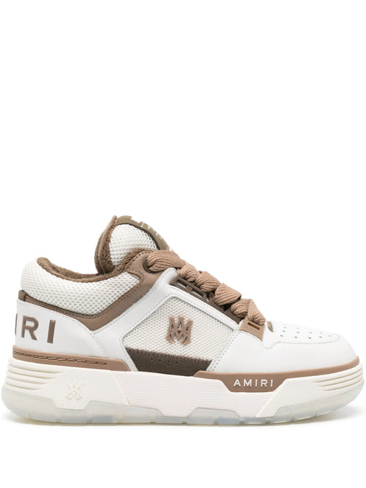 MA-1 leather chunky sneakers