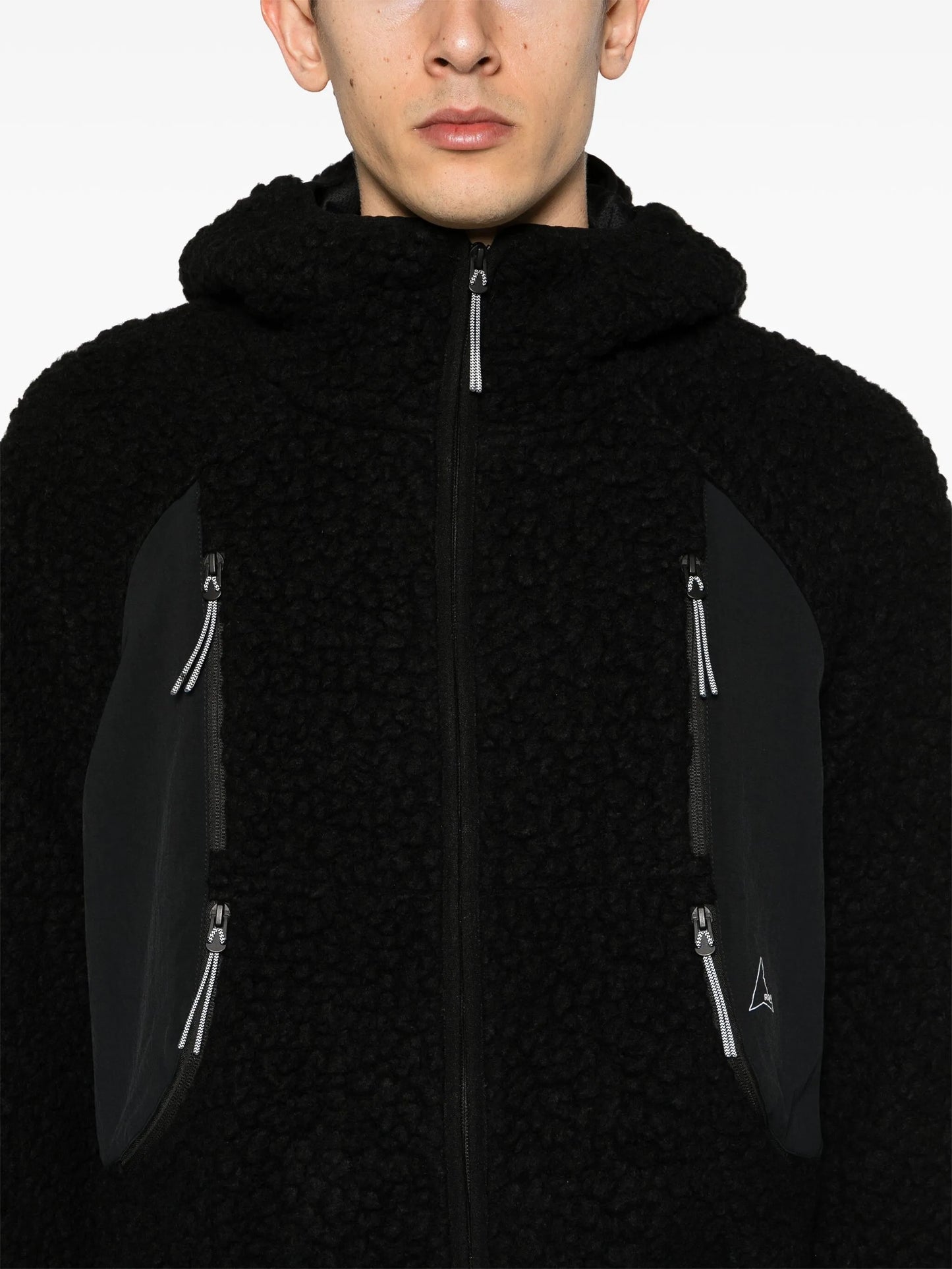 sherpa fleece hooded jacket
