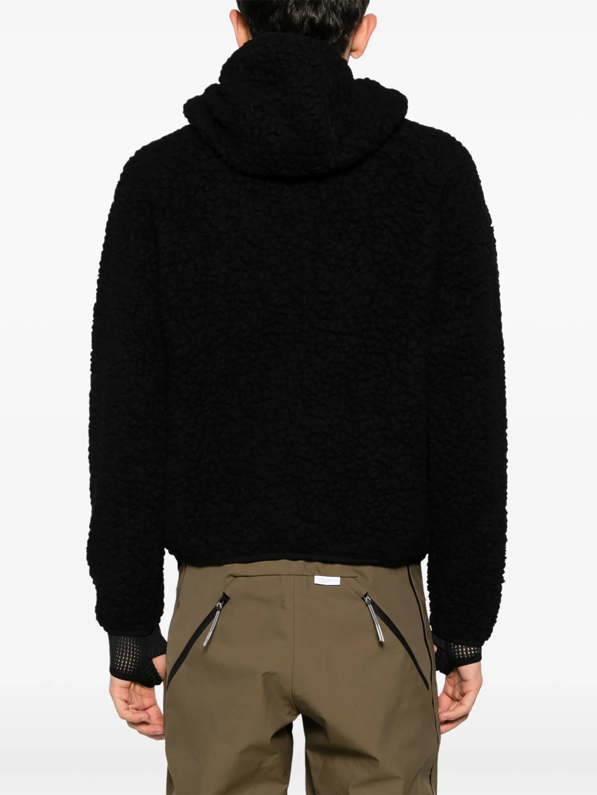 sherpa fleece hooded jacket