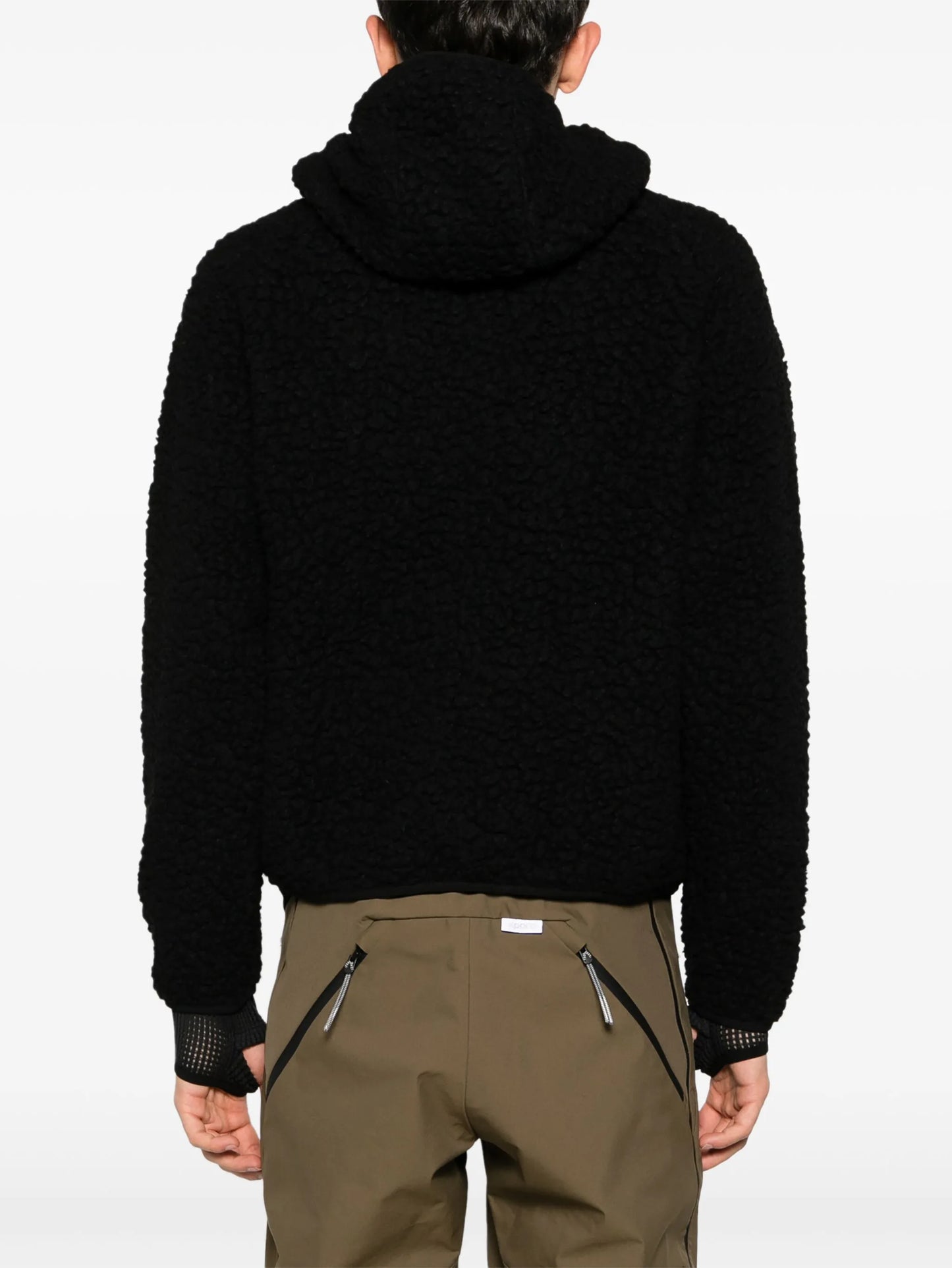 sherpa fleece hooded jacket