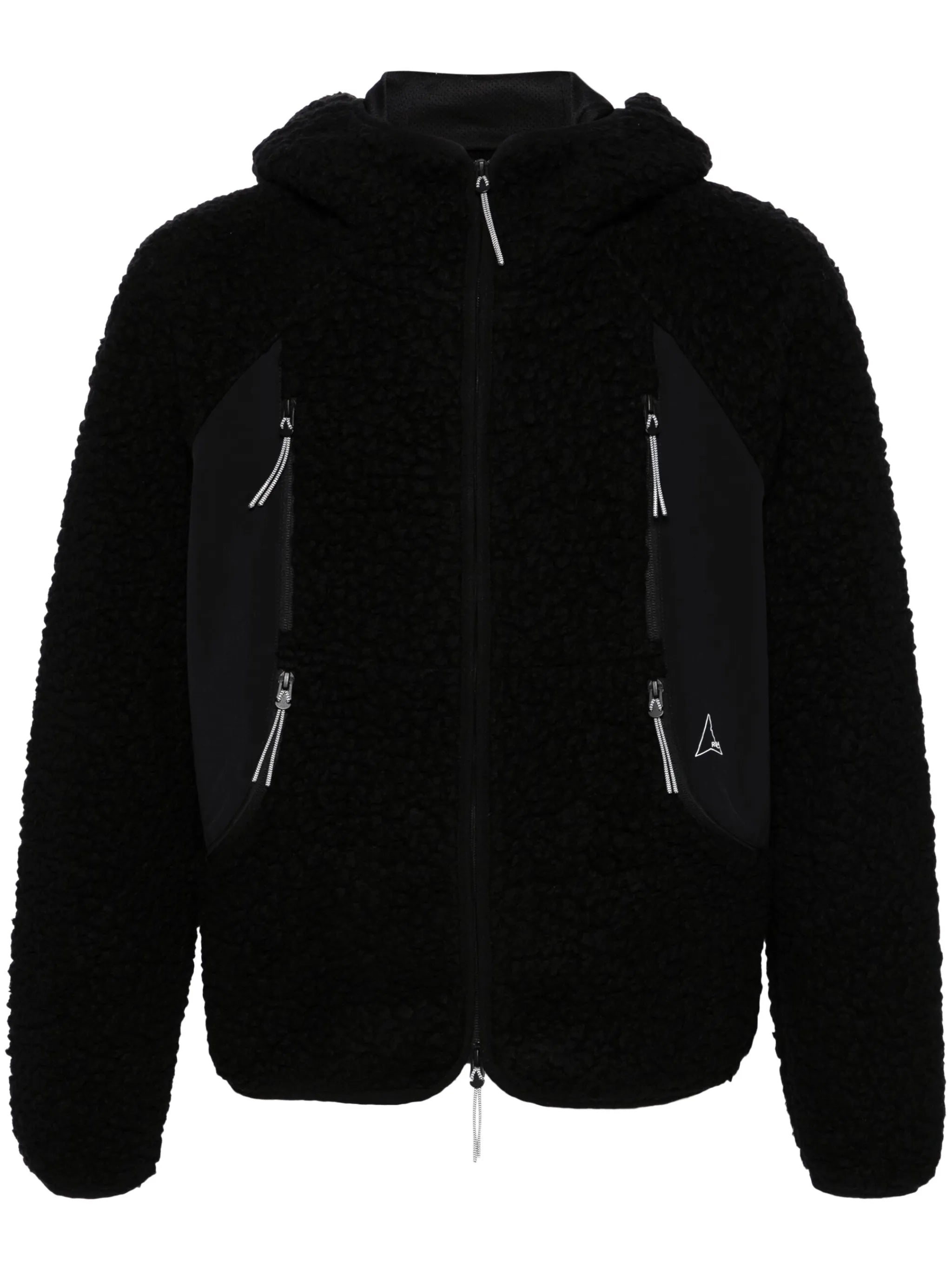 sherpa fleece hooded jacket
