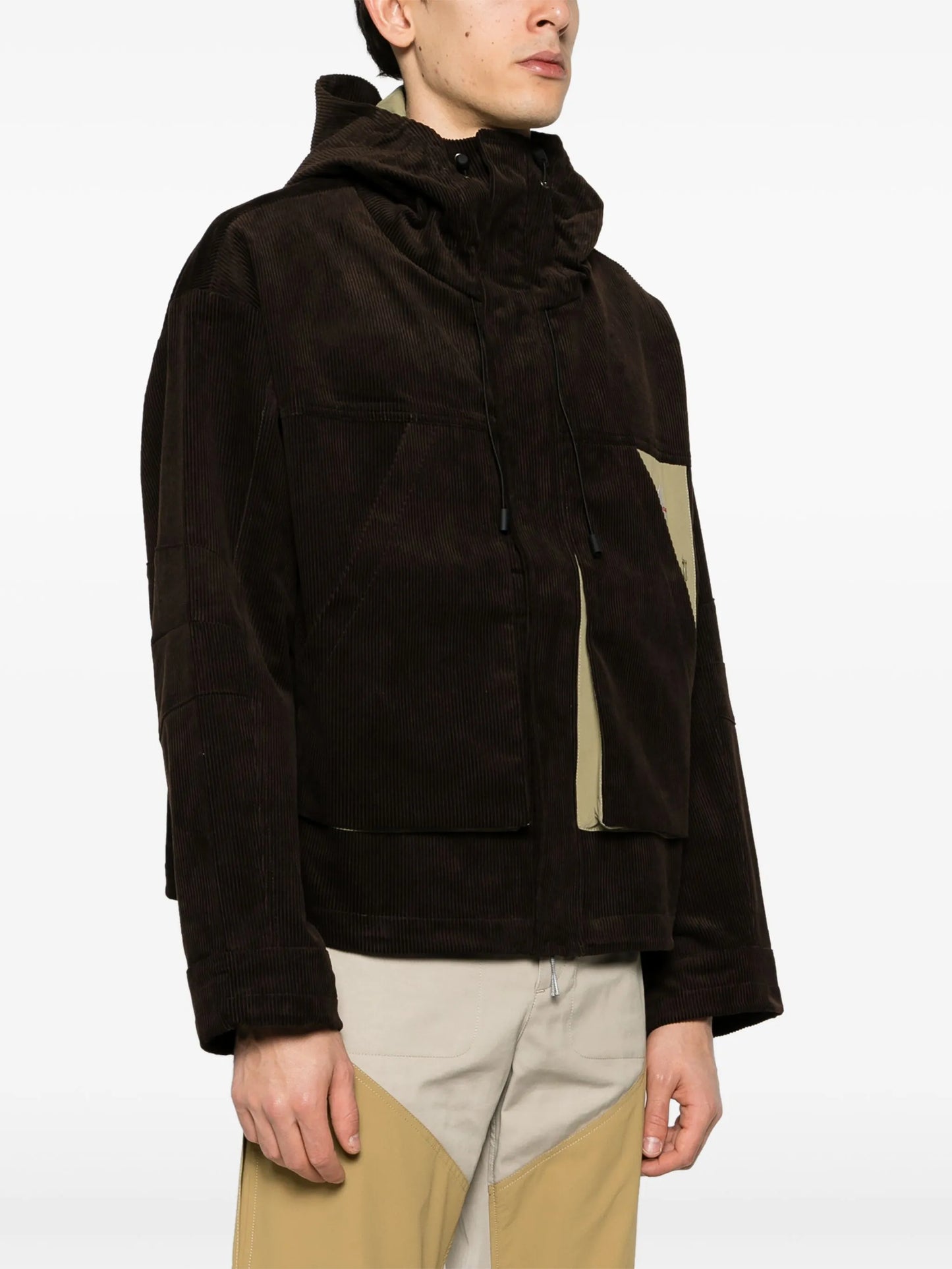 corduroy hooded jacket