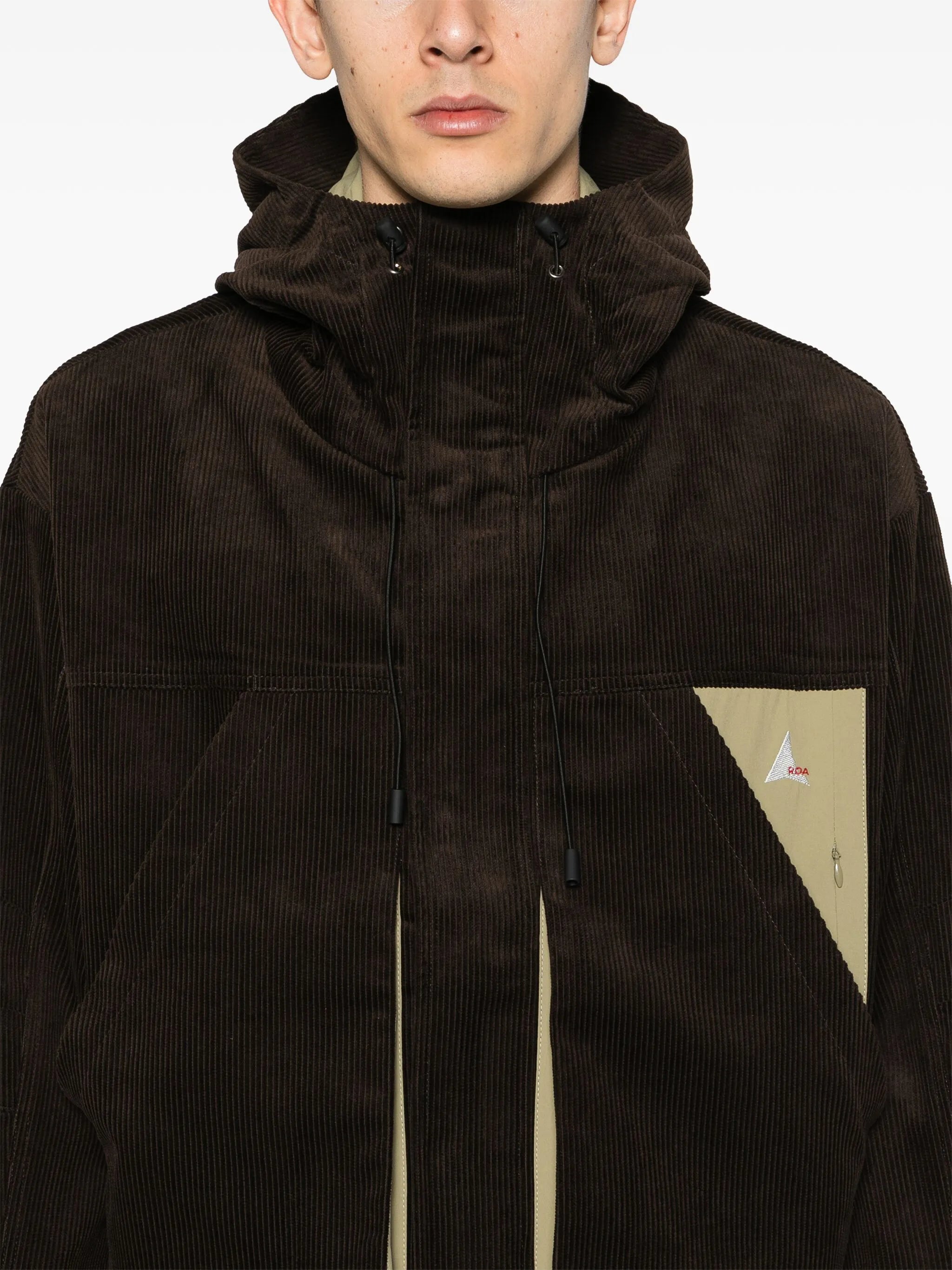 corduroy hooded jacket