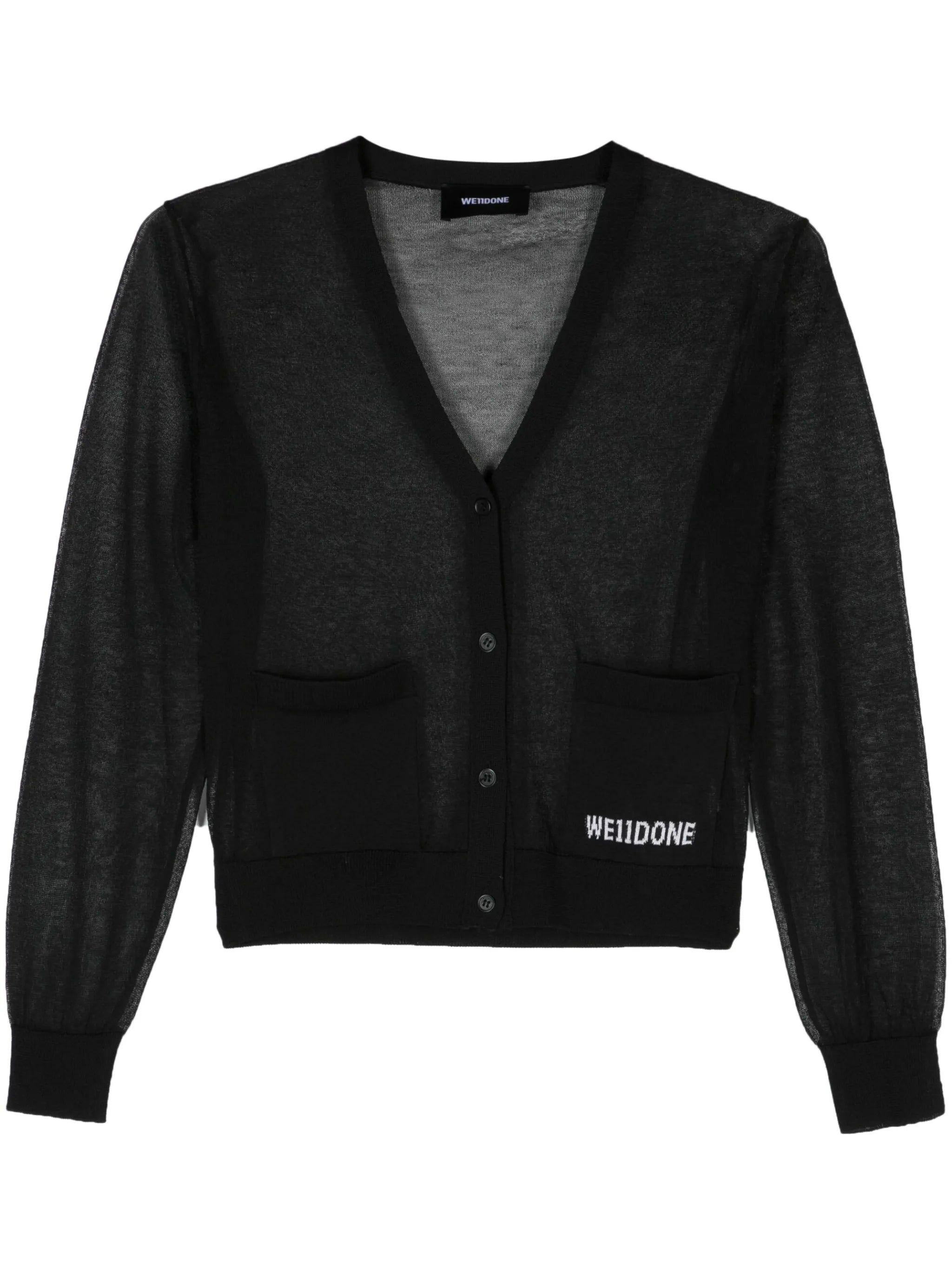 sheer knitted cardigan