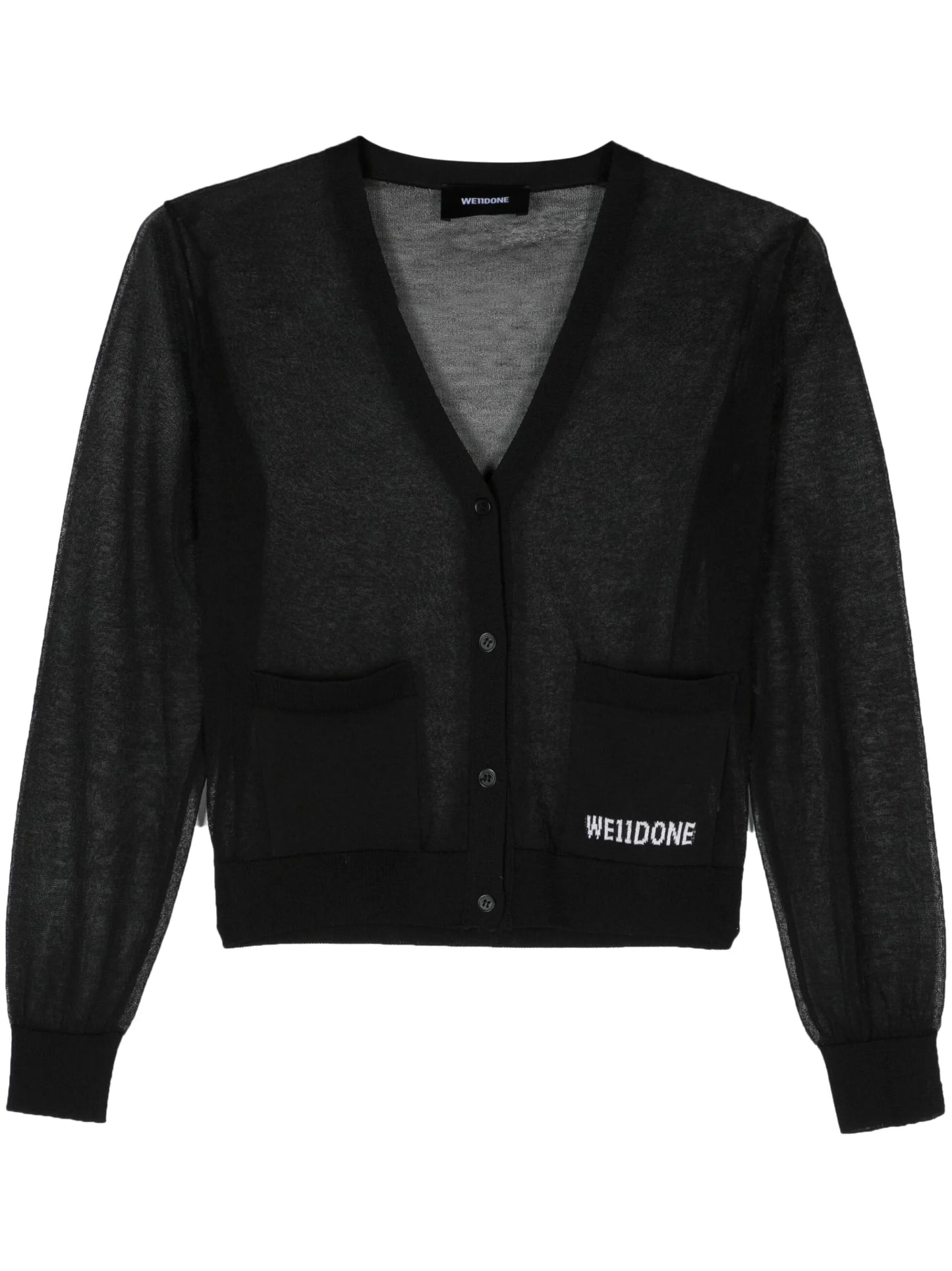 sheer knitted cardigan