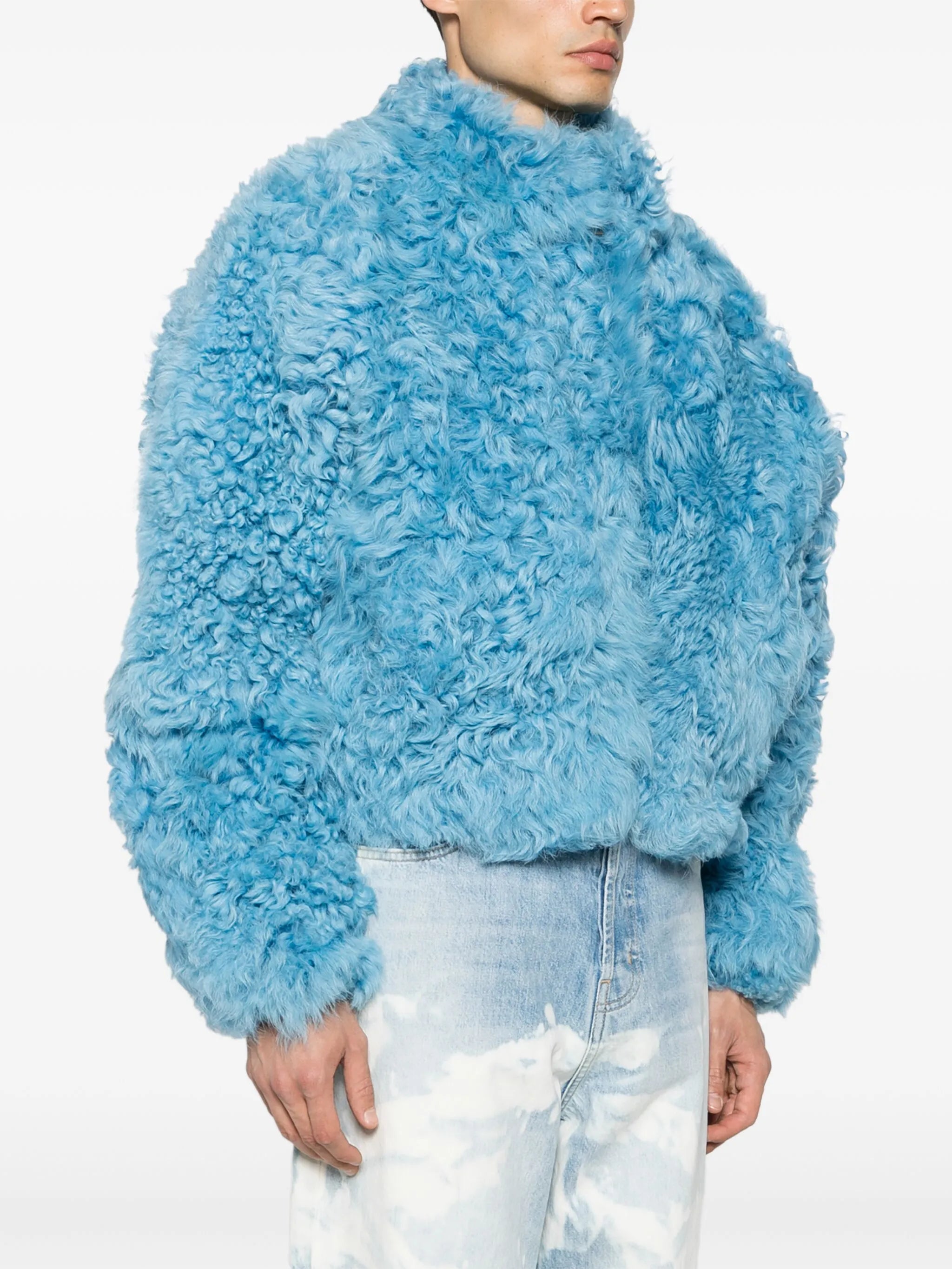 shearling varsity jacket
