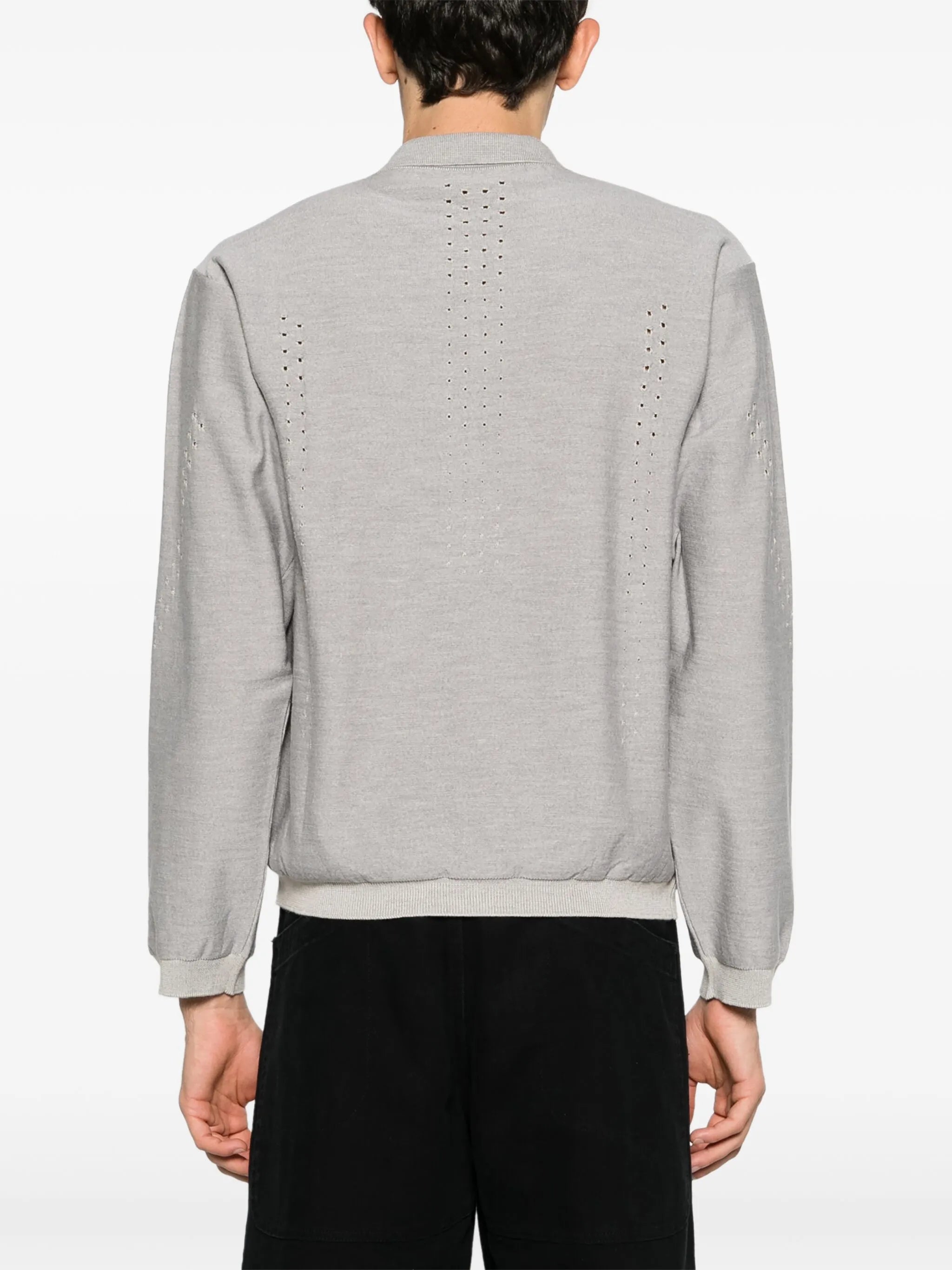 knitted merino wool polo shirt