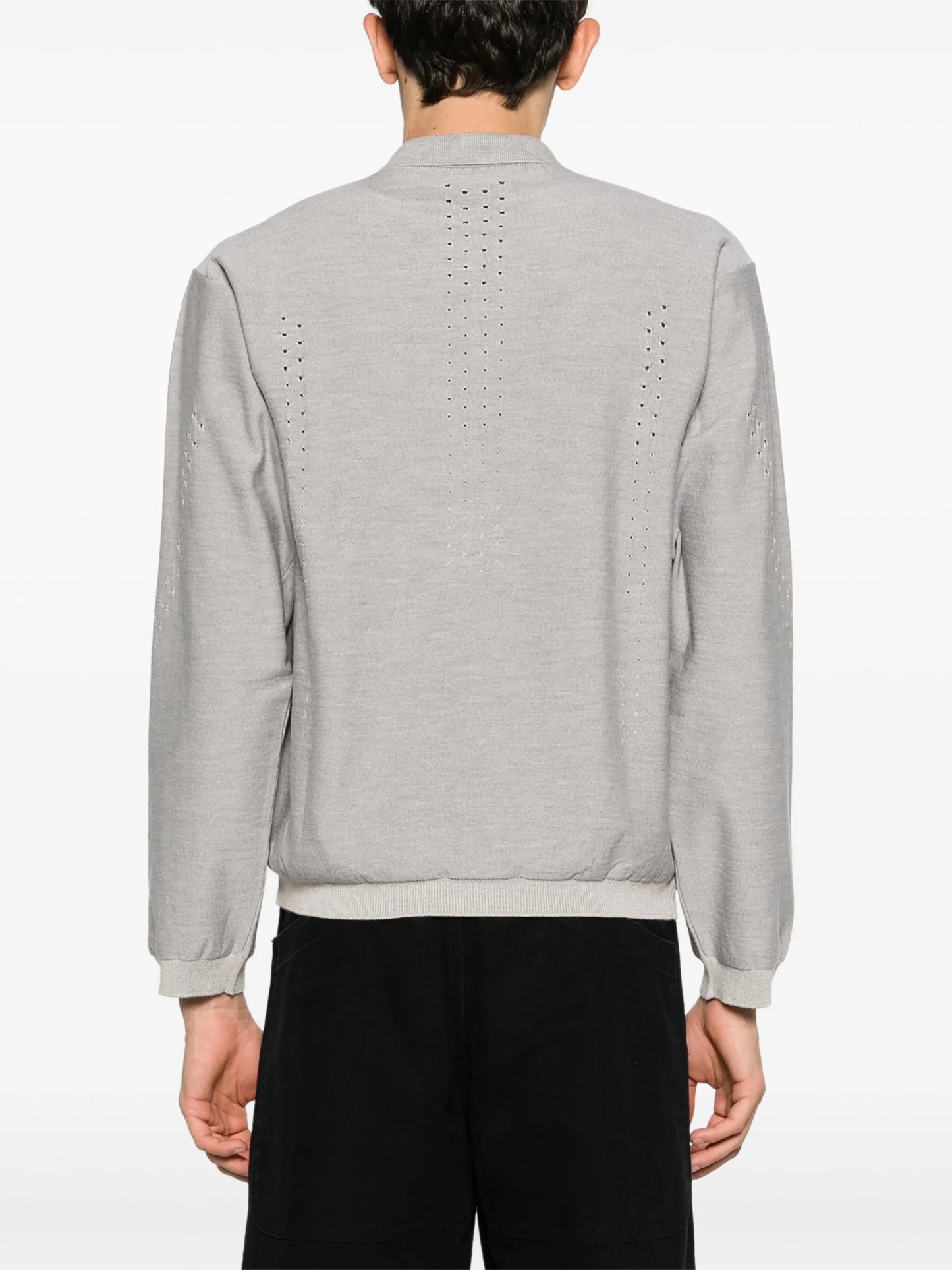 knitted merino wool polo shirt