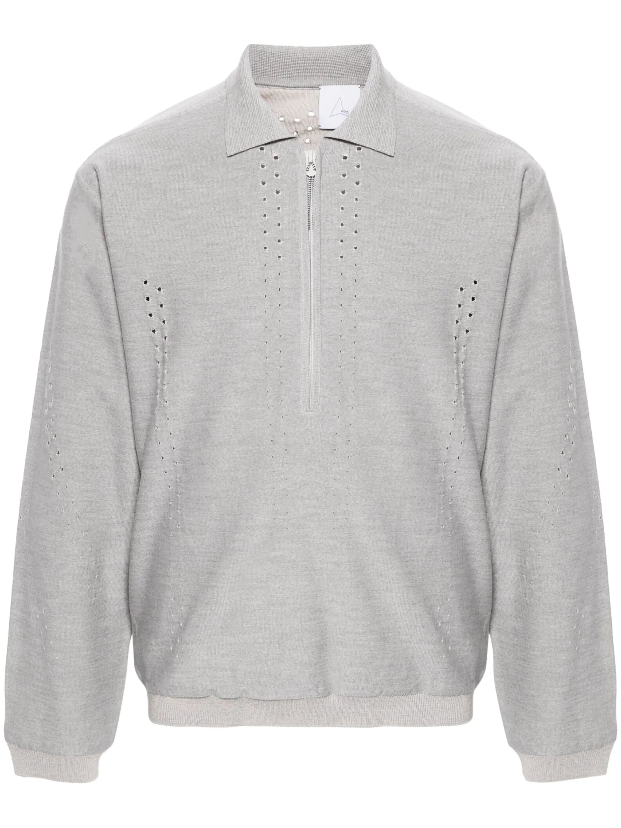 knitted merino wool polo shirt