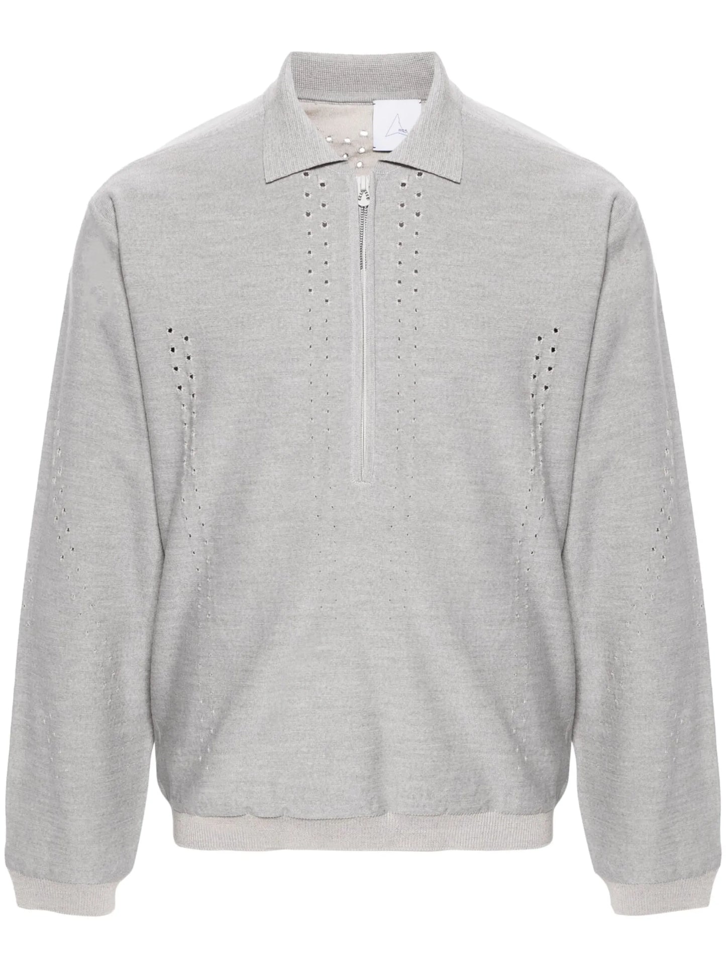 knitted merino wool polo shirt