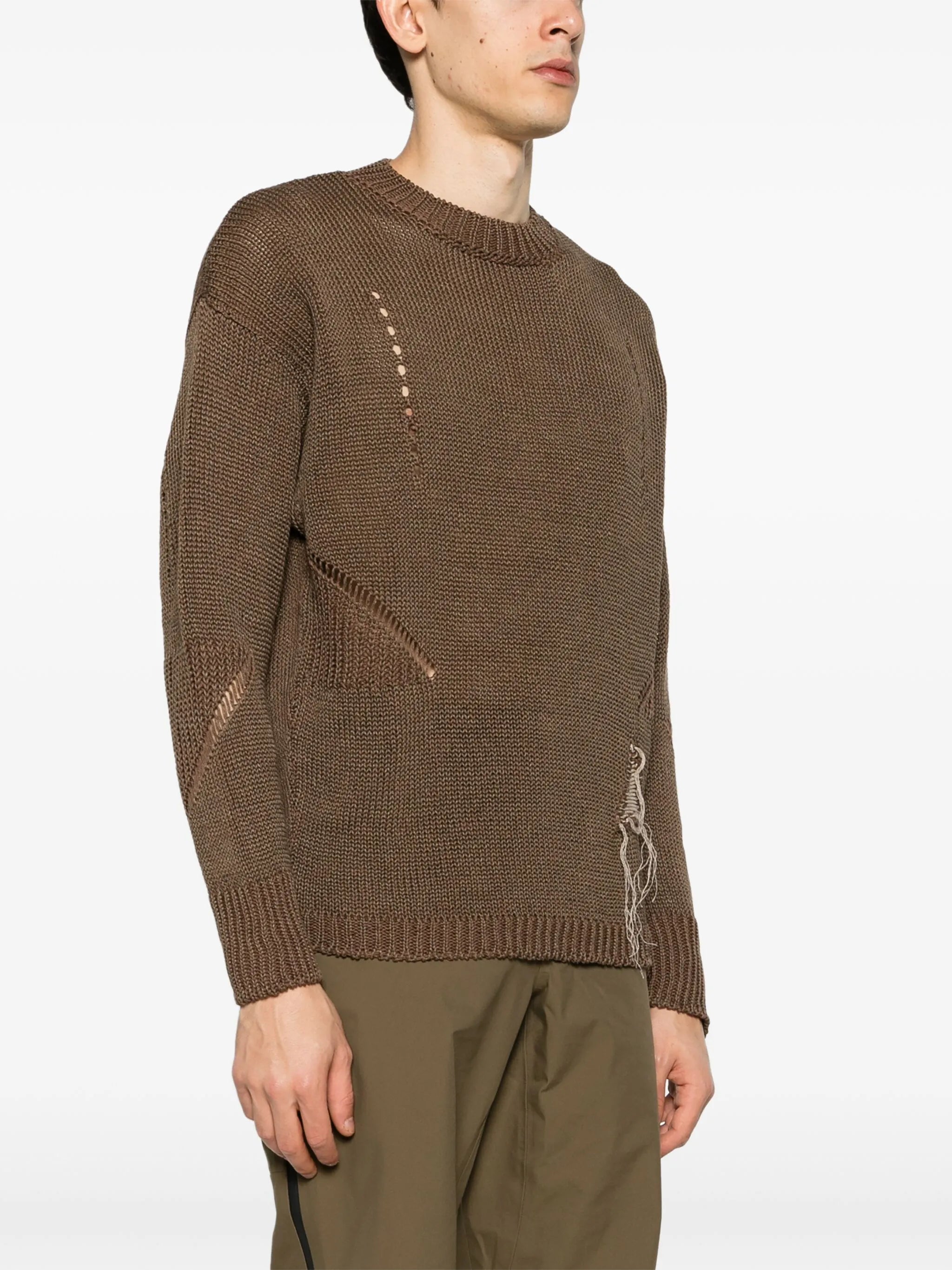 threads-detailed hemp-blend jumper