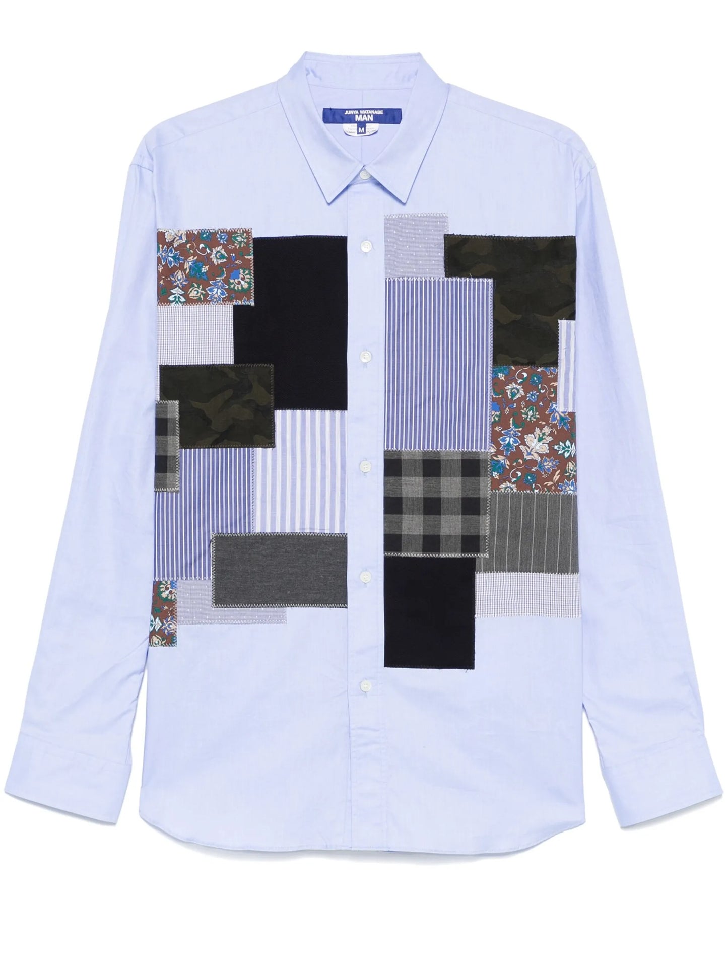 patchwork-design shirt