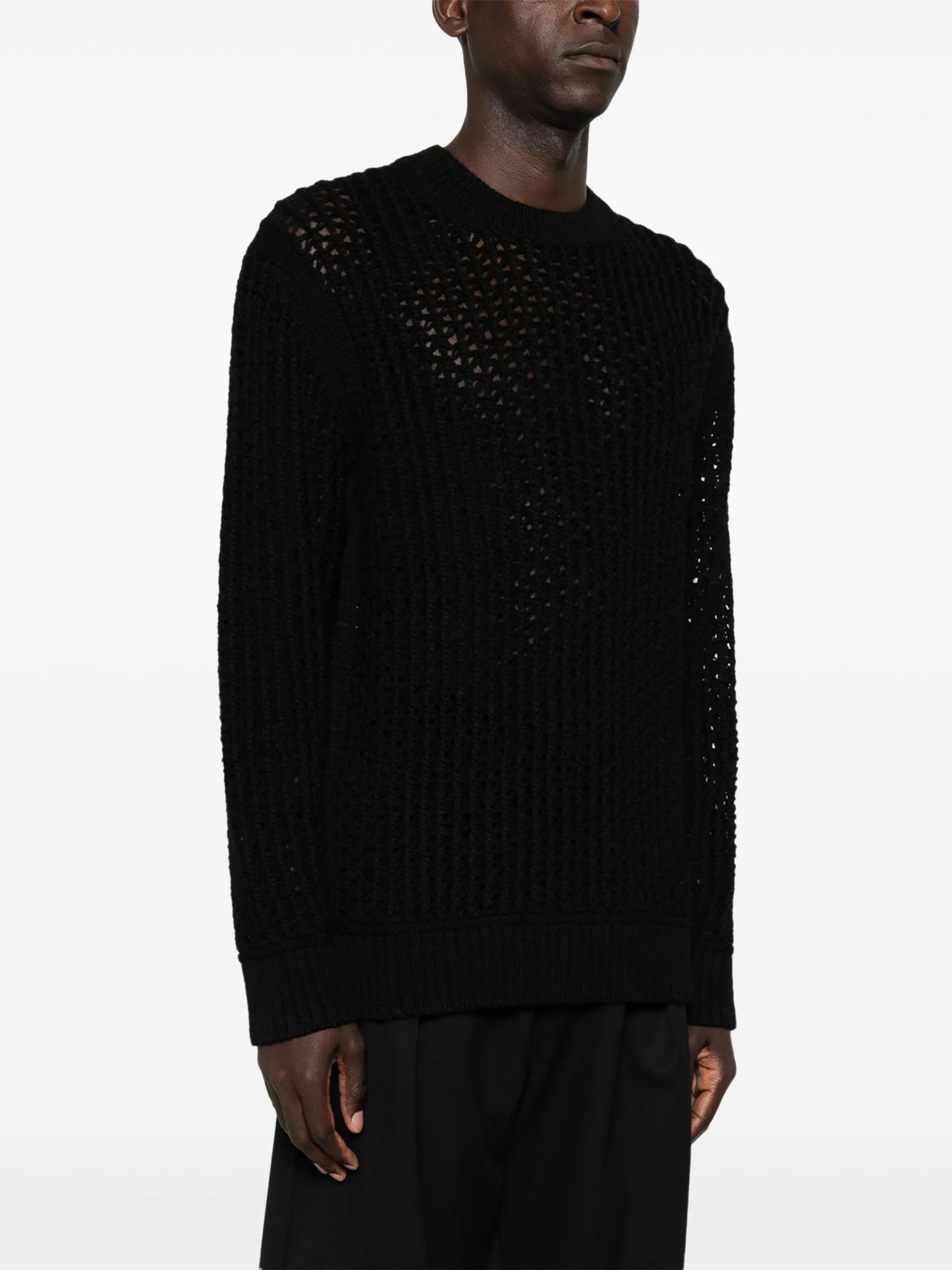 open-knit sweater