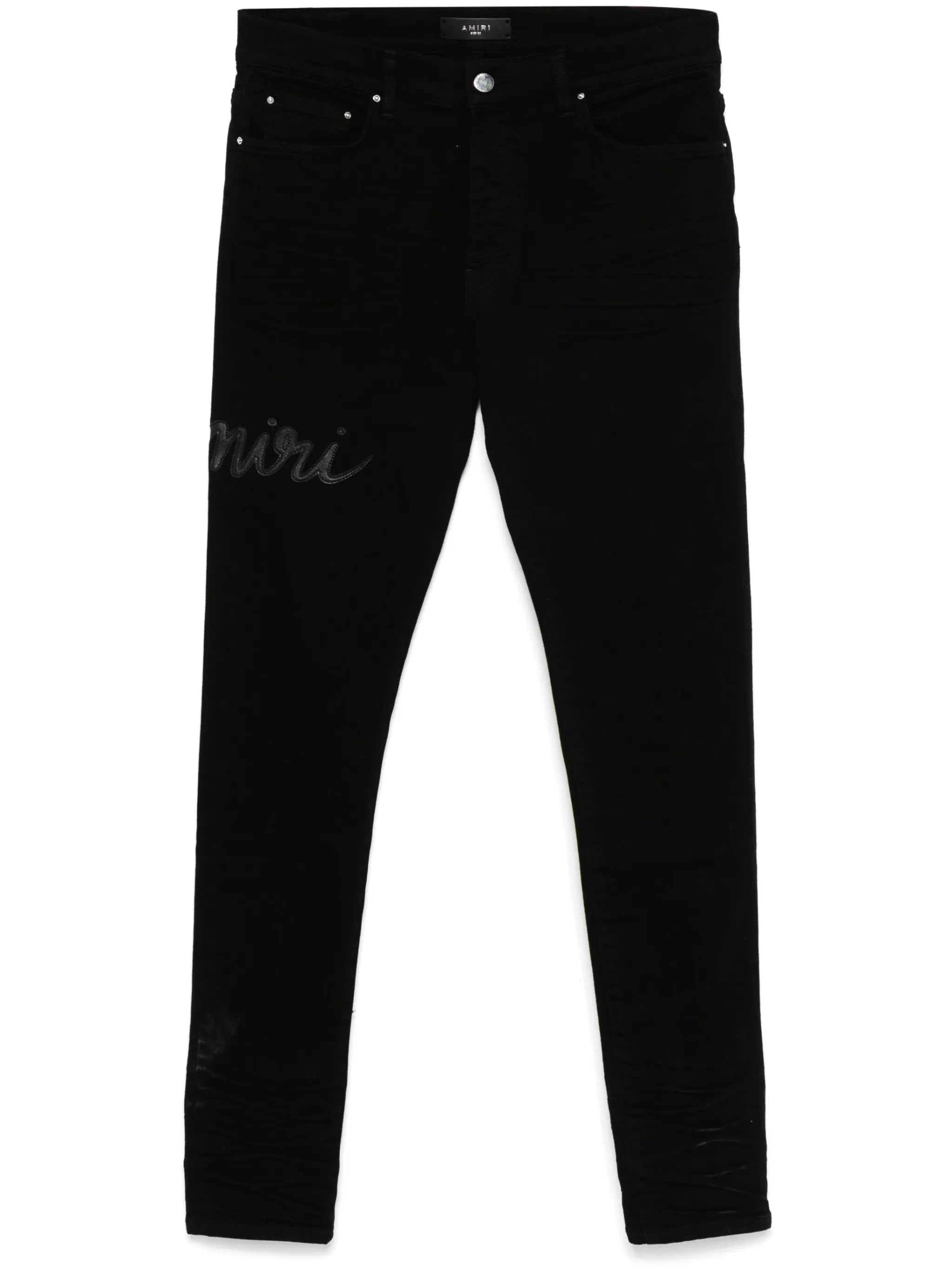 Script-logo skinny jeans