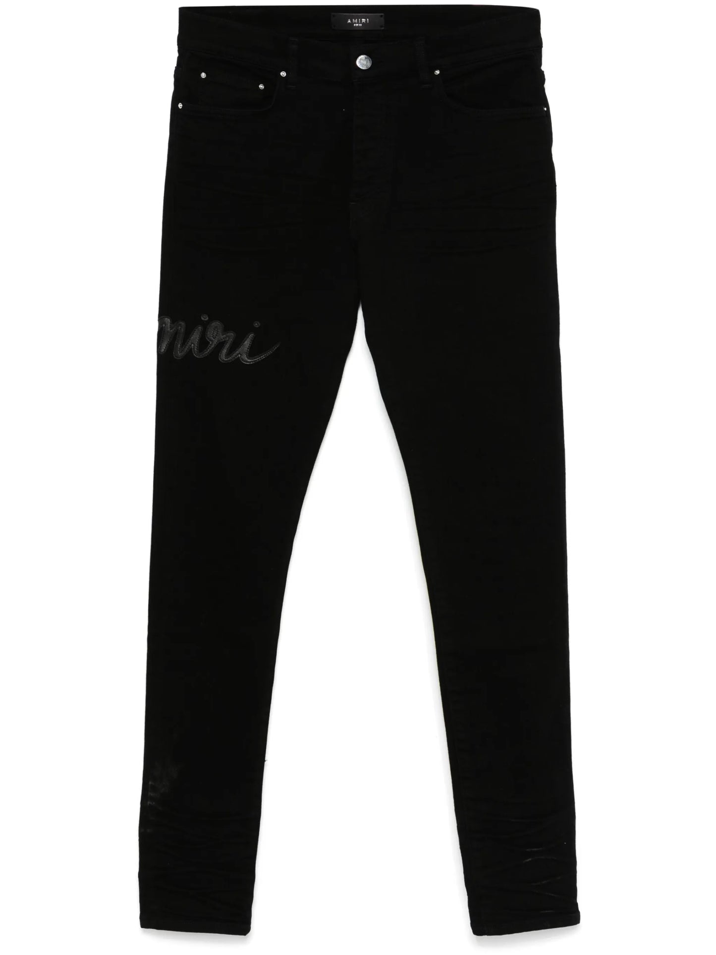 Script-logo skinny jeans