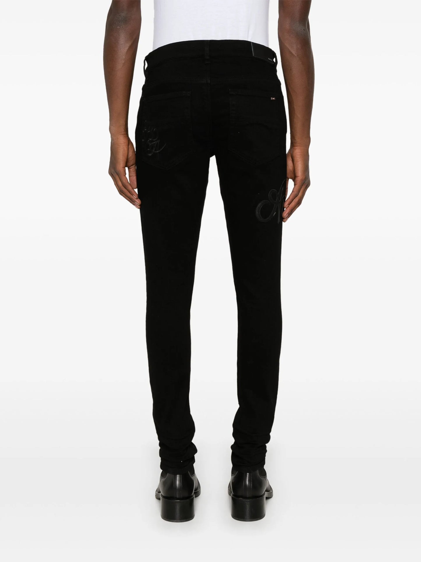Script-logo skinny jeans