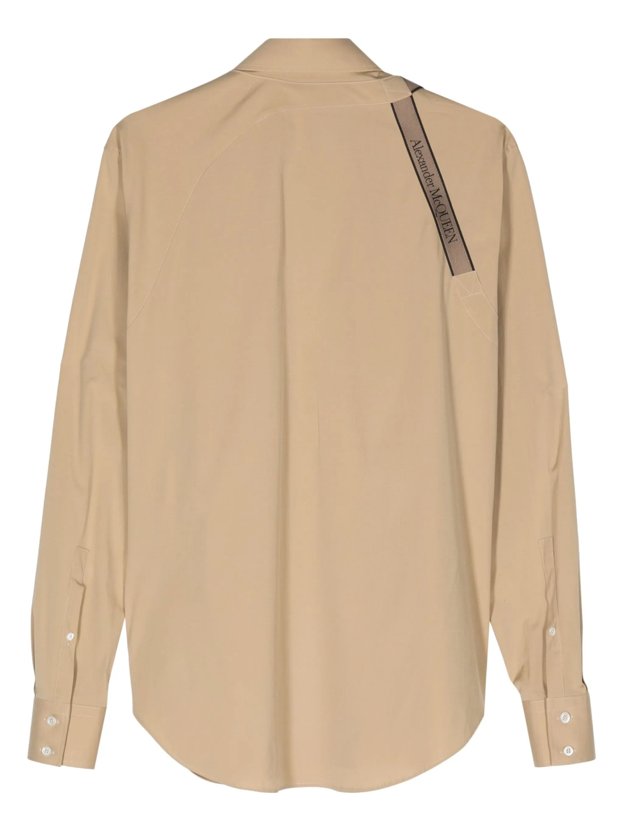 harness-strap poplin shirt