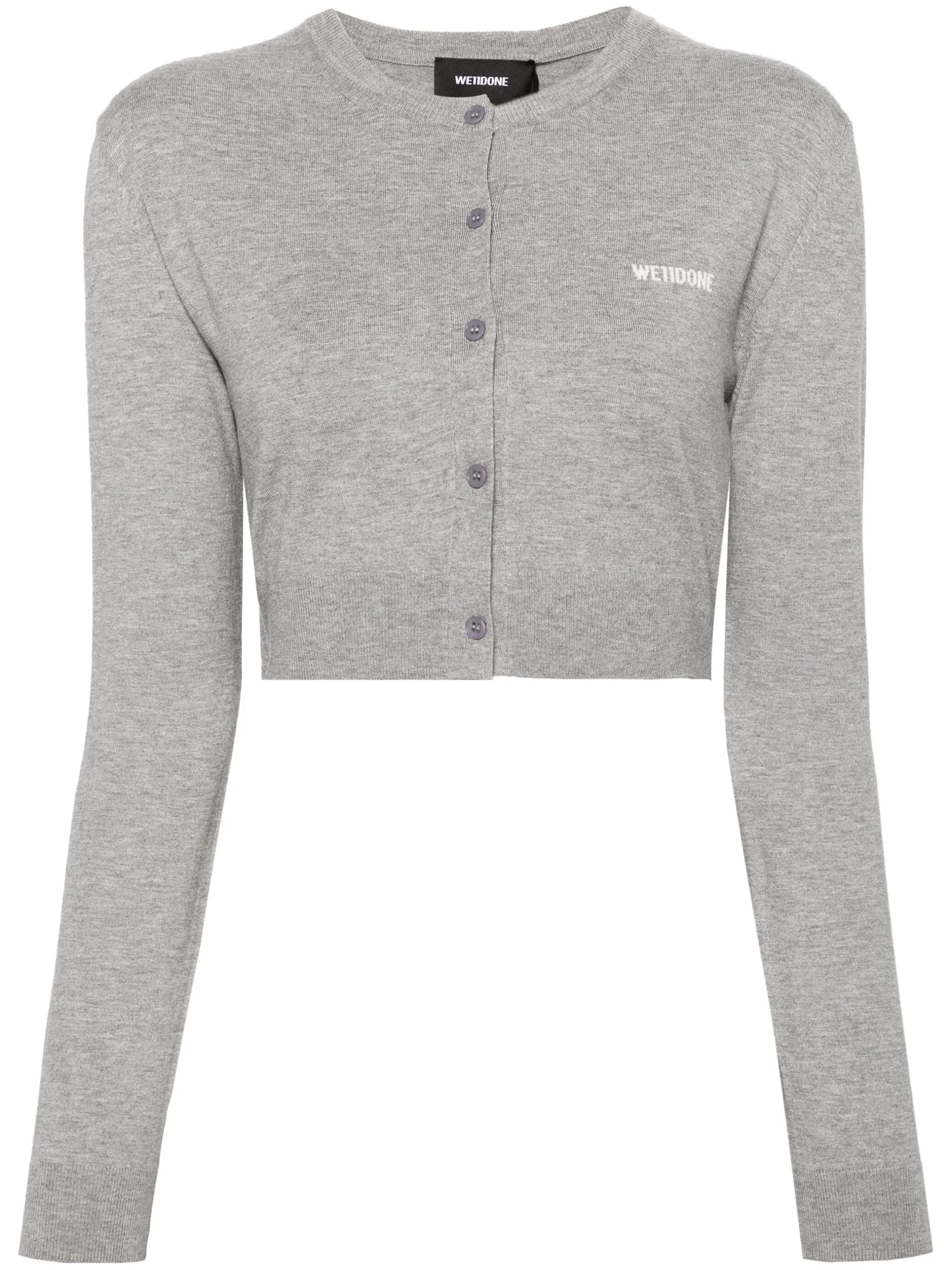 fine-knit cropped cardigan