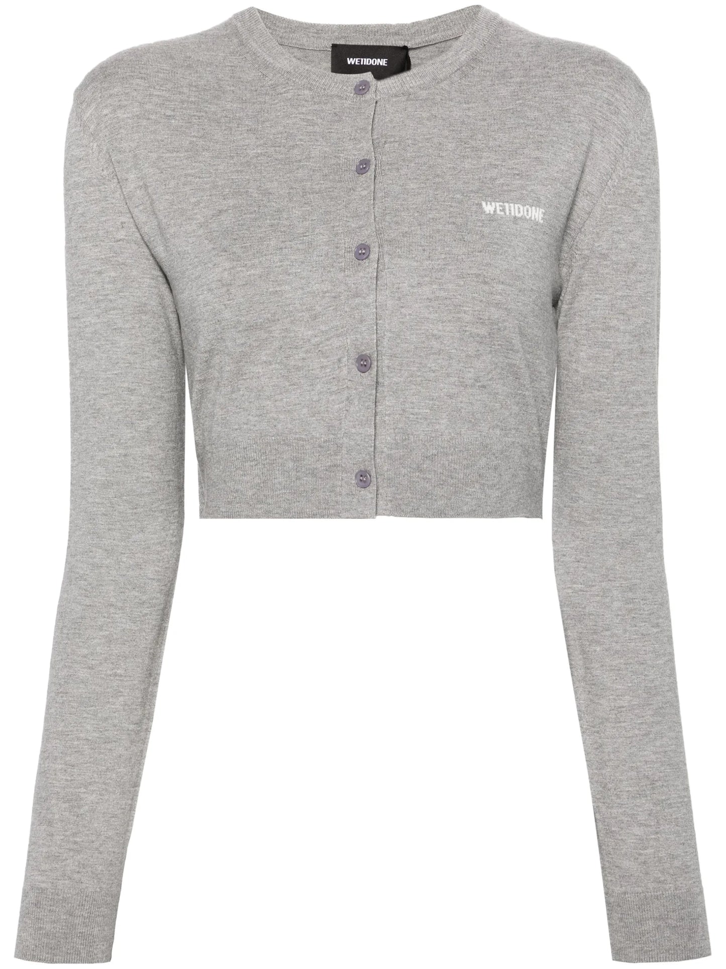fine-knit cropped cardigan