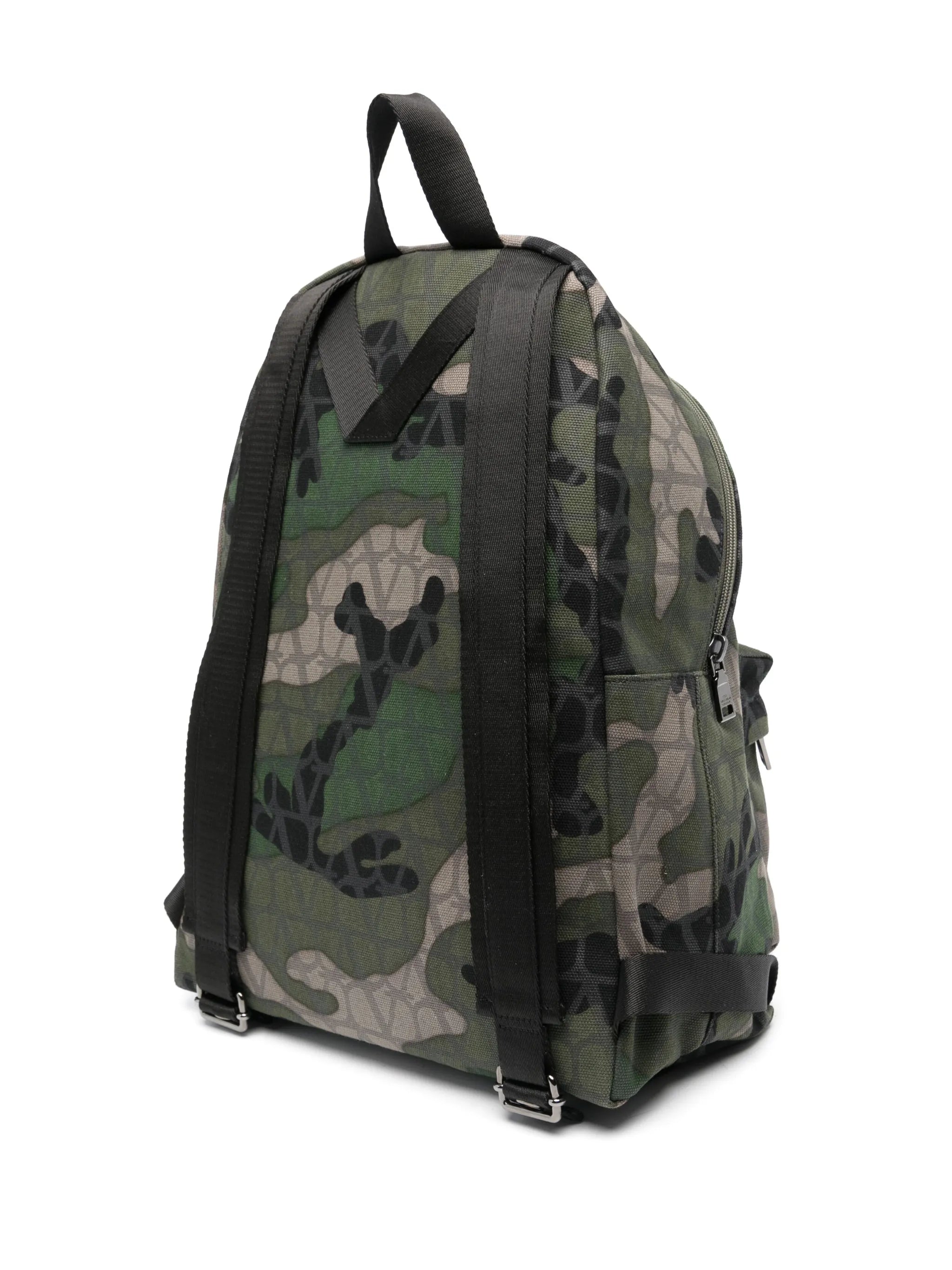 camouflage canvas backpack