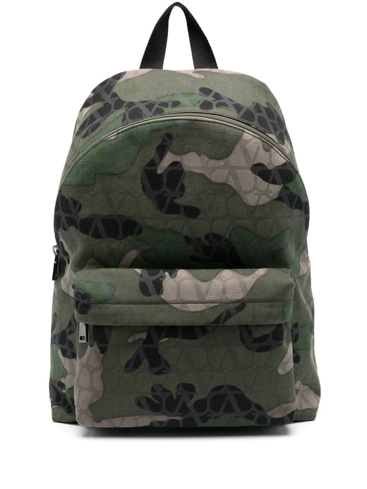 camouflage canvas backpack