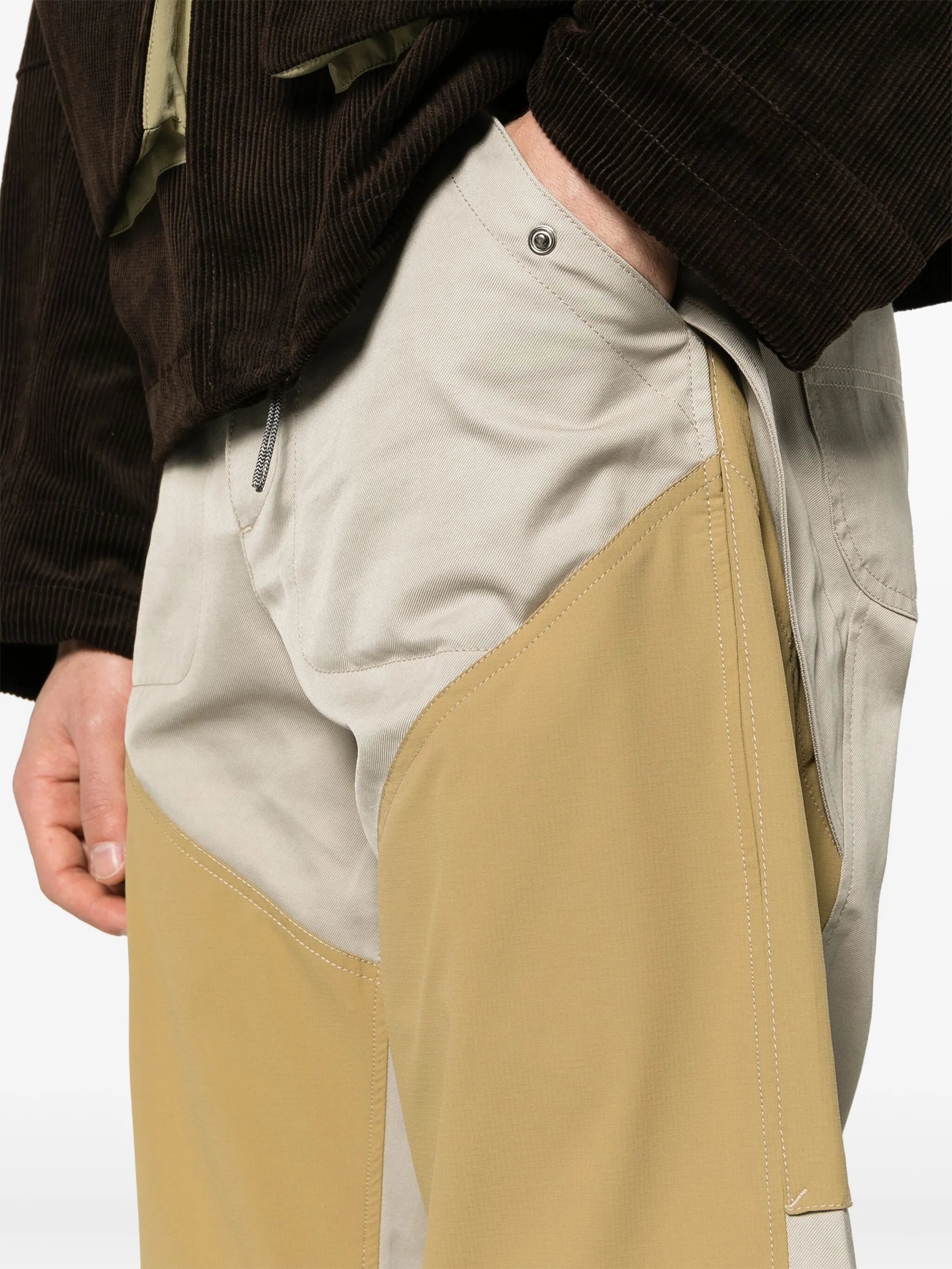 panelled cargo trousers