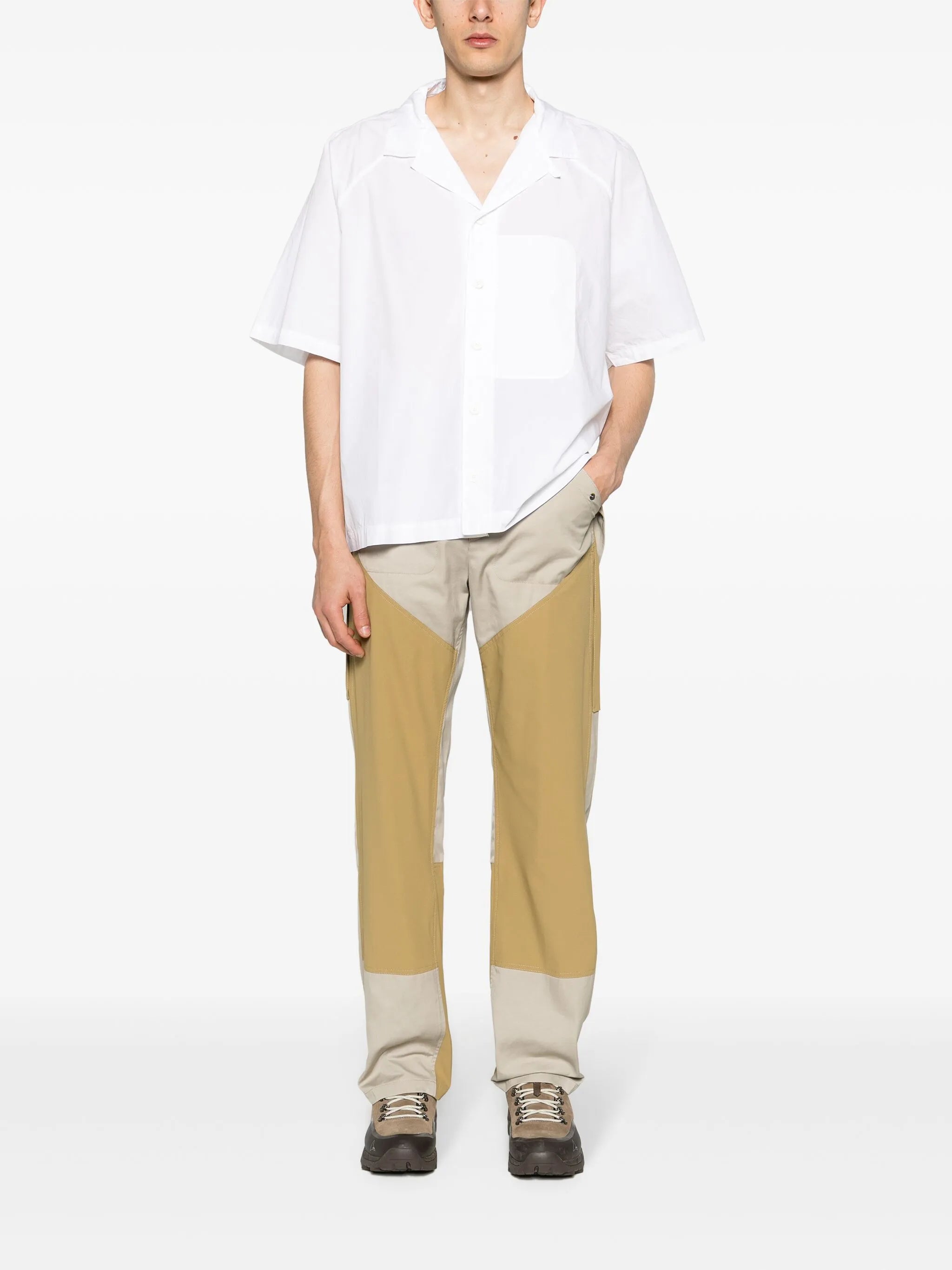 camp-collar short-sleeve shirt
