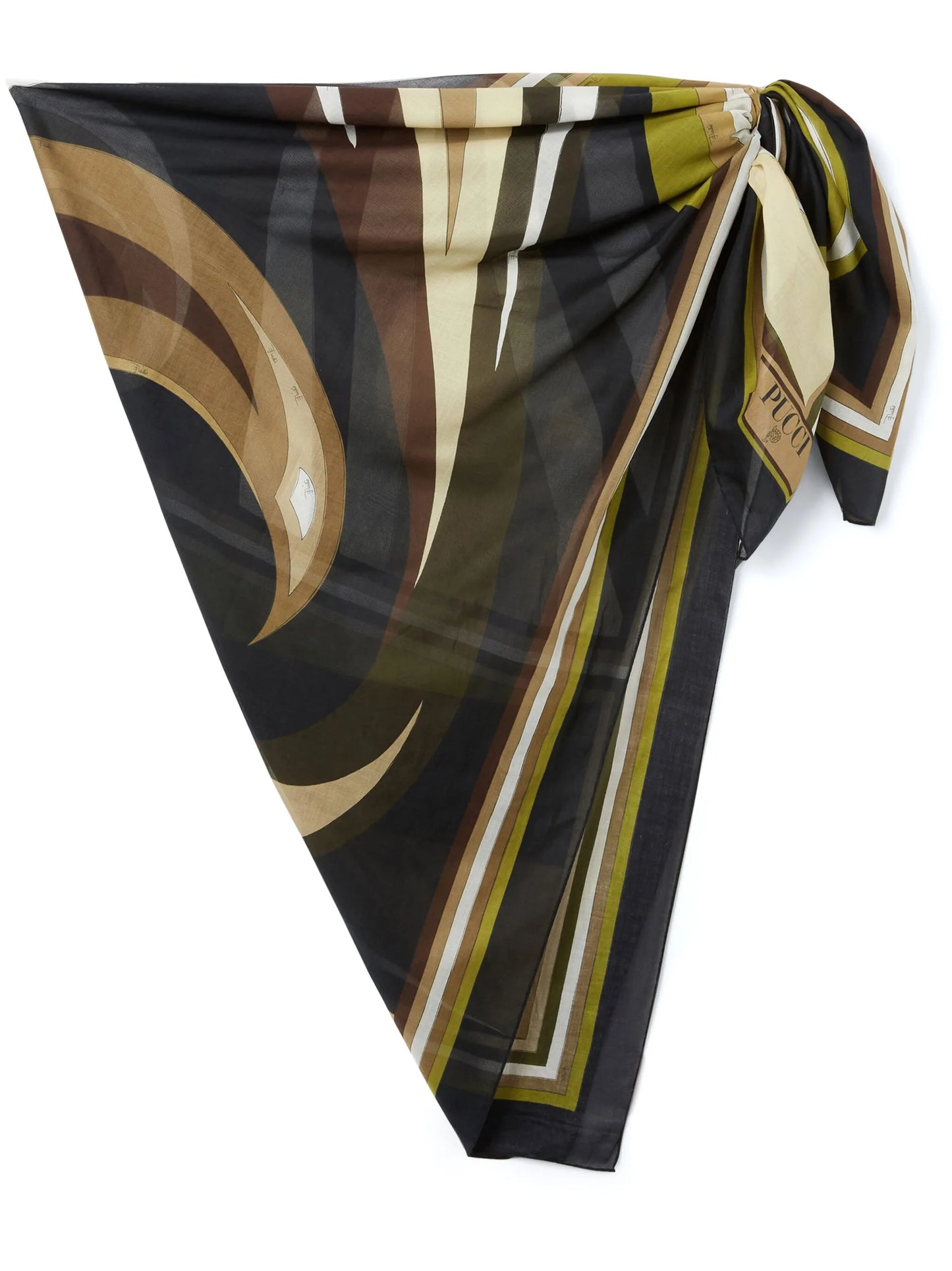 Cigni-print cotton cover-up