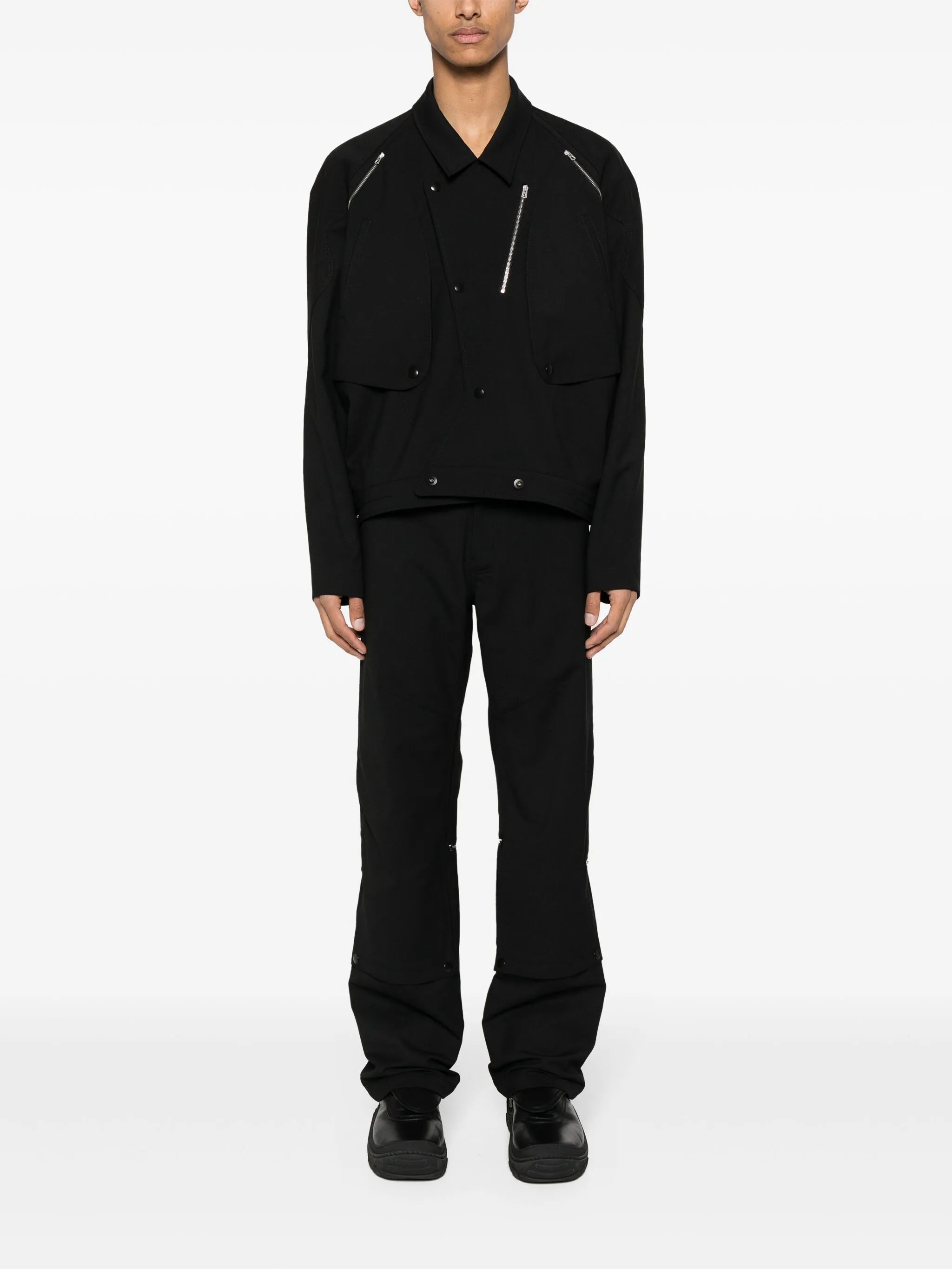 Utility straight-leg trousers