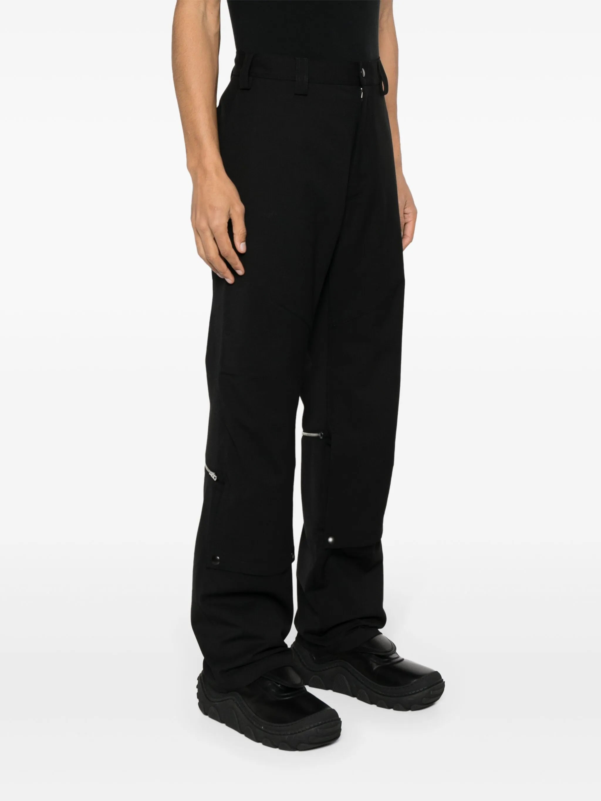 Utility straight-leg trousers