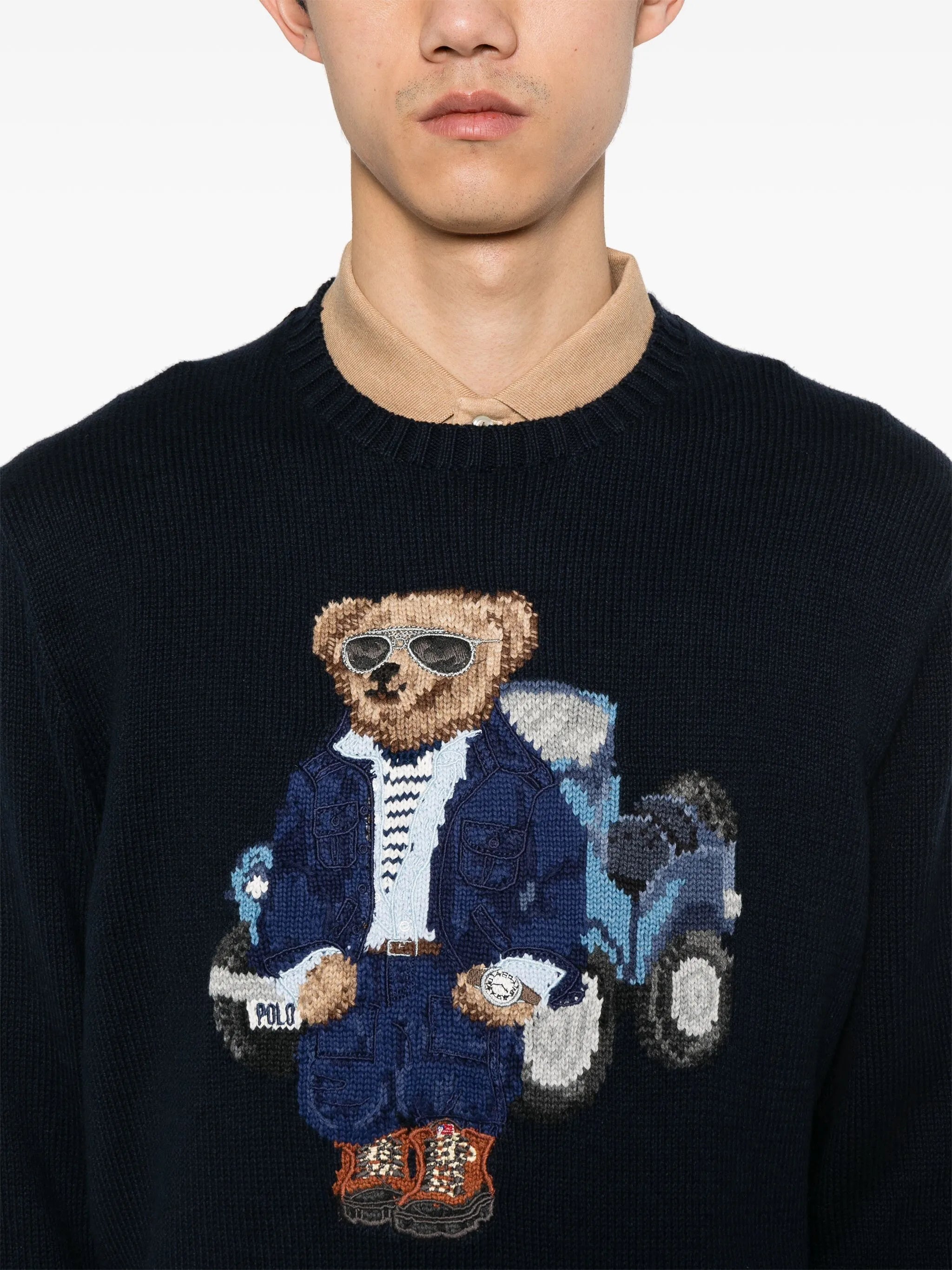 Polo-Bear cotton jumper